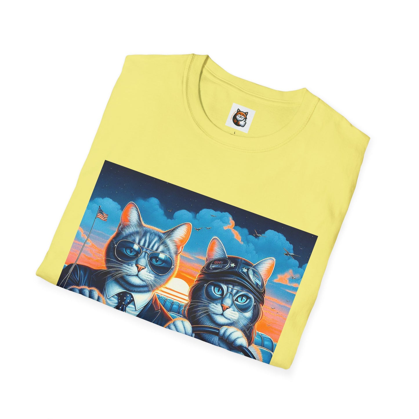 Wacky Russian Blue Cat cute couple driving  T-Shirt