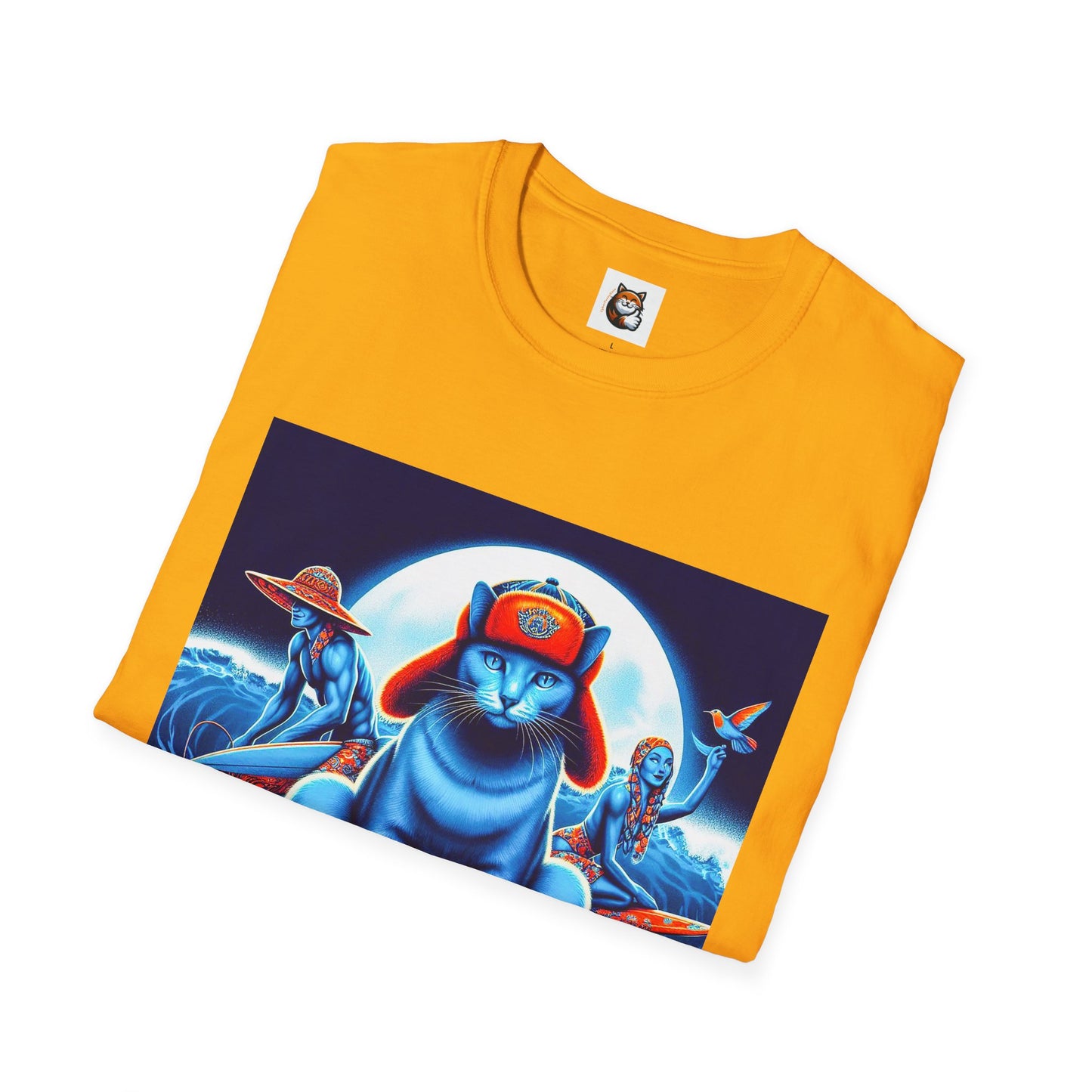 Russian Blue Cat Unisex Softstyle T-Shirt