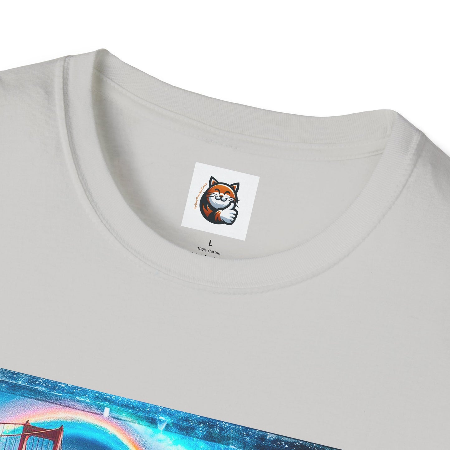 Devon Rex Unisex rainbow bridge Softstyle T-Shirt