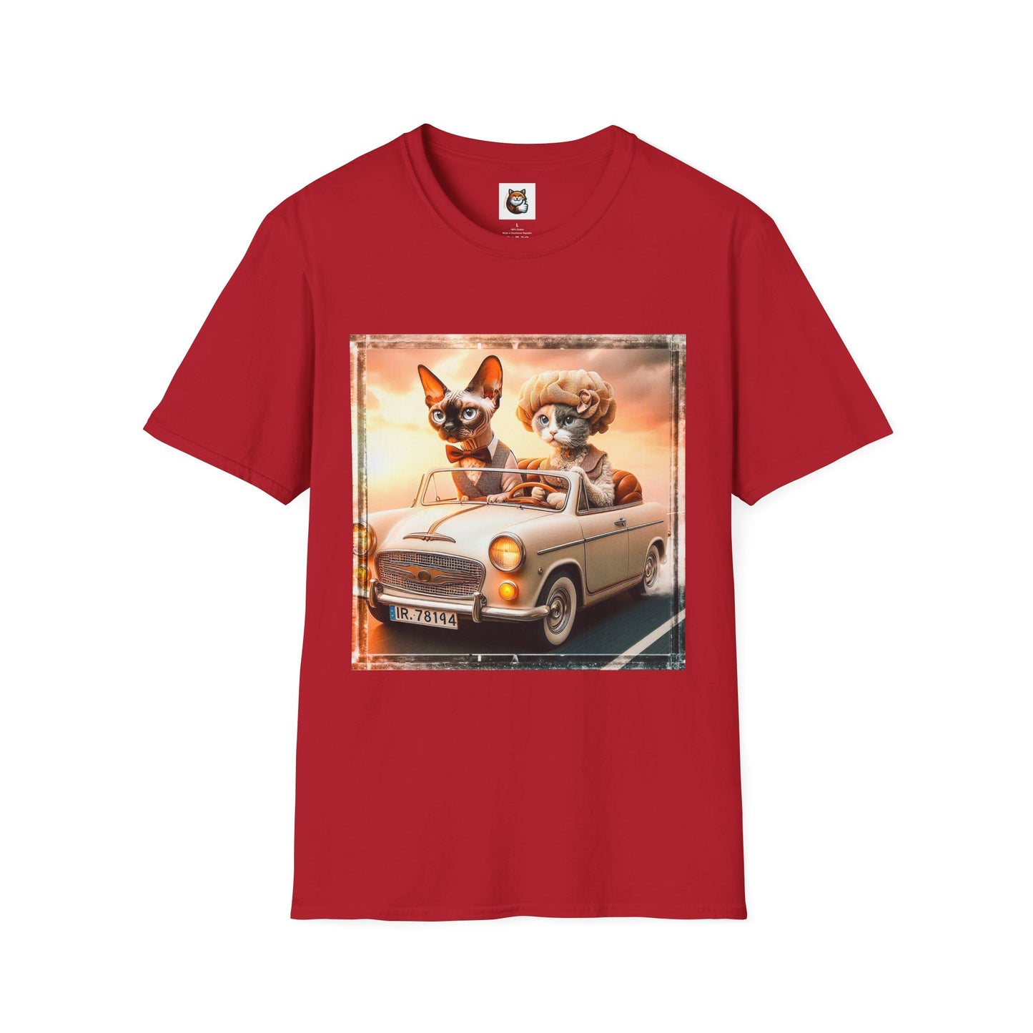Wacky  Devon Rex Cat Unisex Softstyle T-Shirt