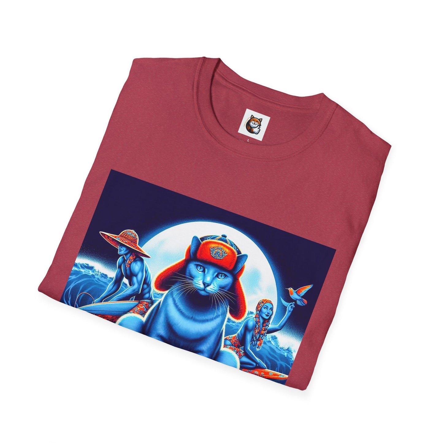 Russian Blue Cat Unisex Softstyle T-Shirt
