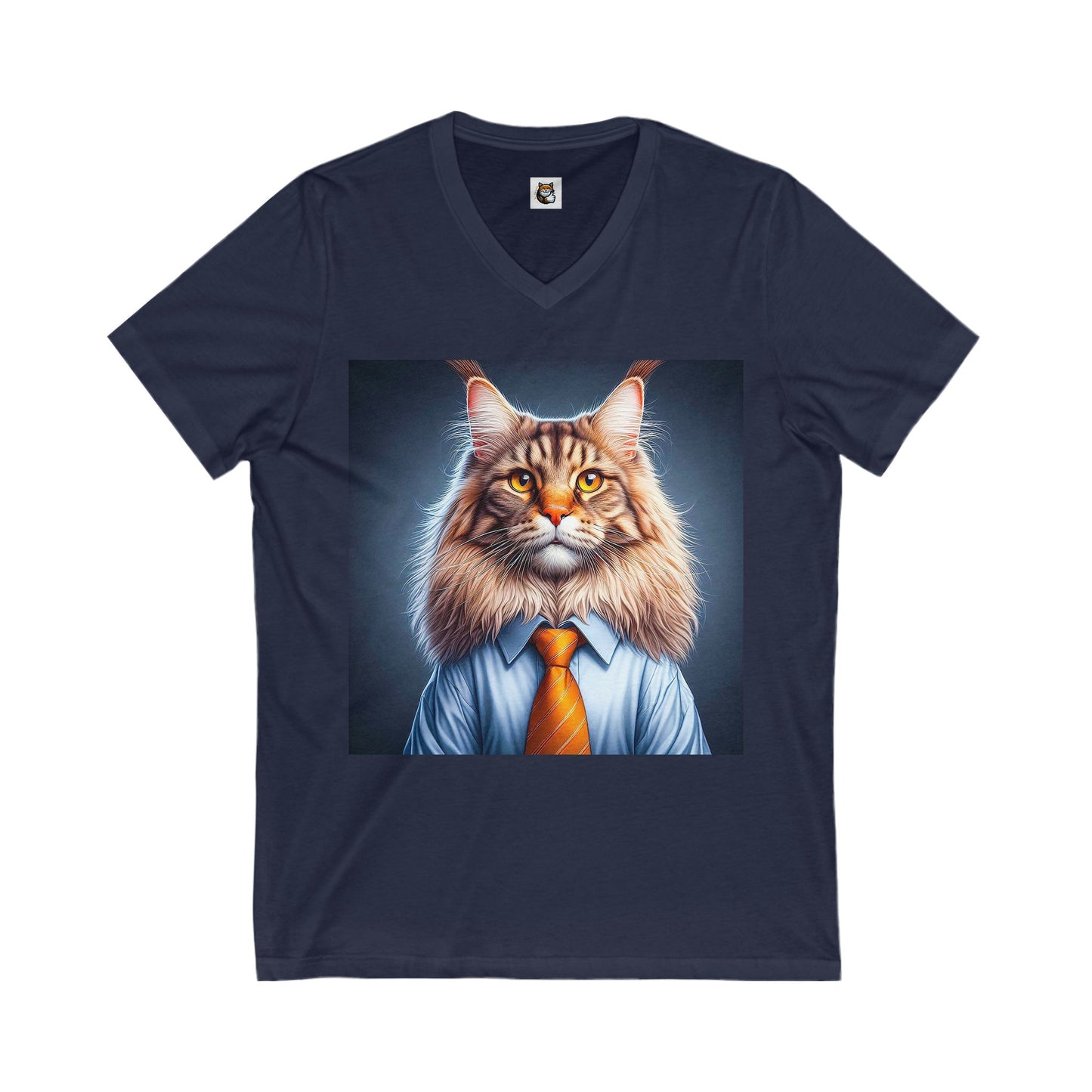 Maine Coon Unisex Jersey Short Sleeve V-Neck Tee