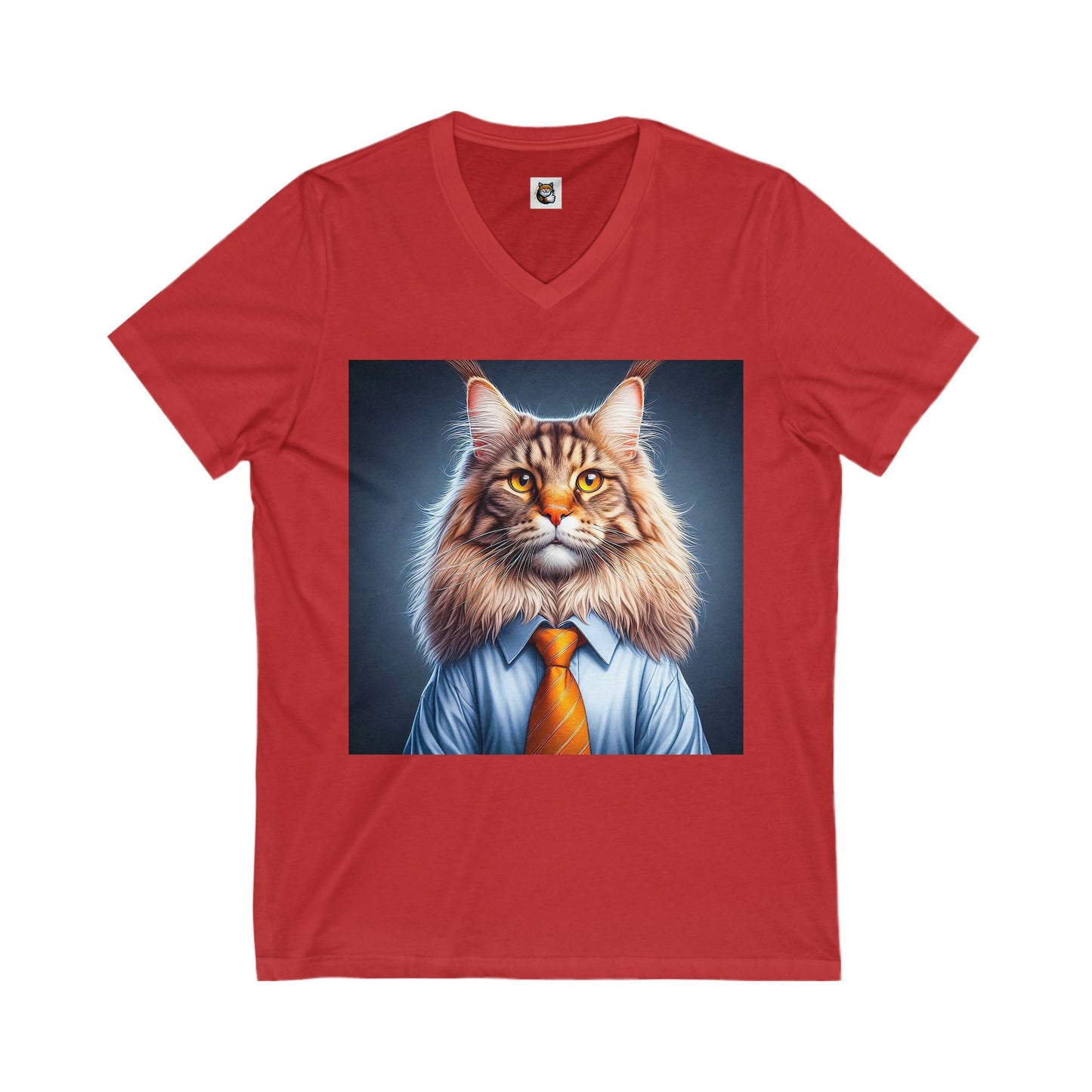 Maine Coon Unisex Jersey Short Sleeve V-Neck Tee