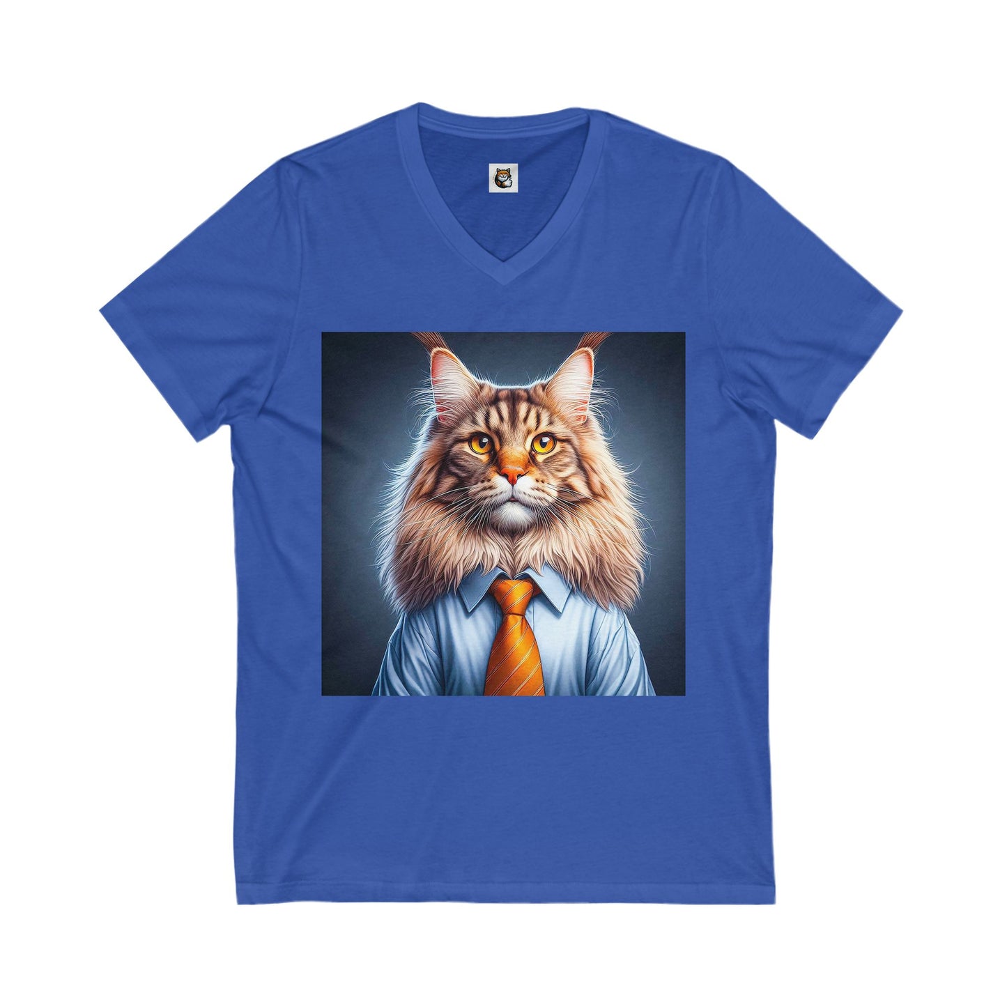 Maine Coon Unisex Jersey Short Sleeve V-Neck Tee