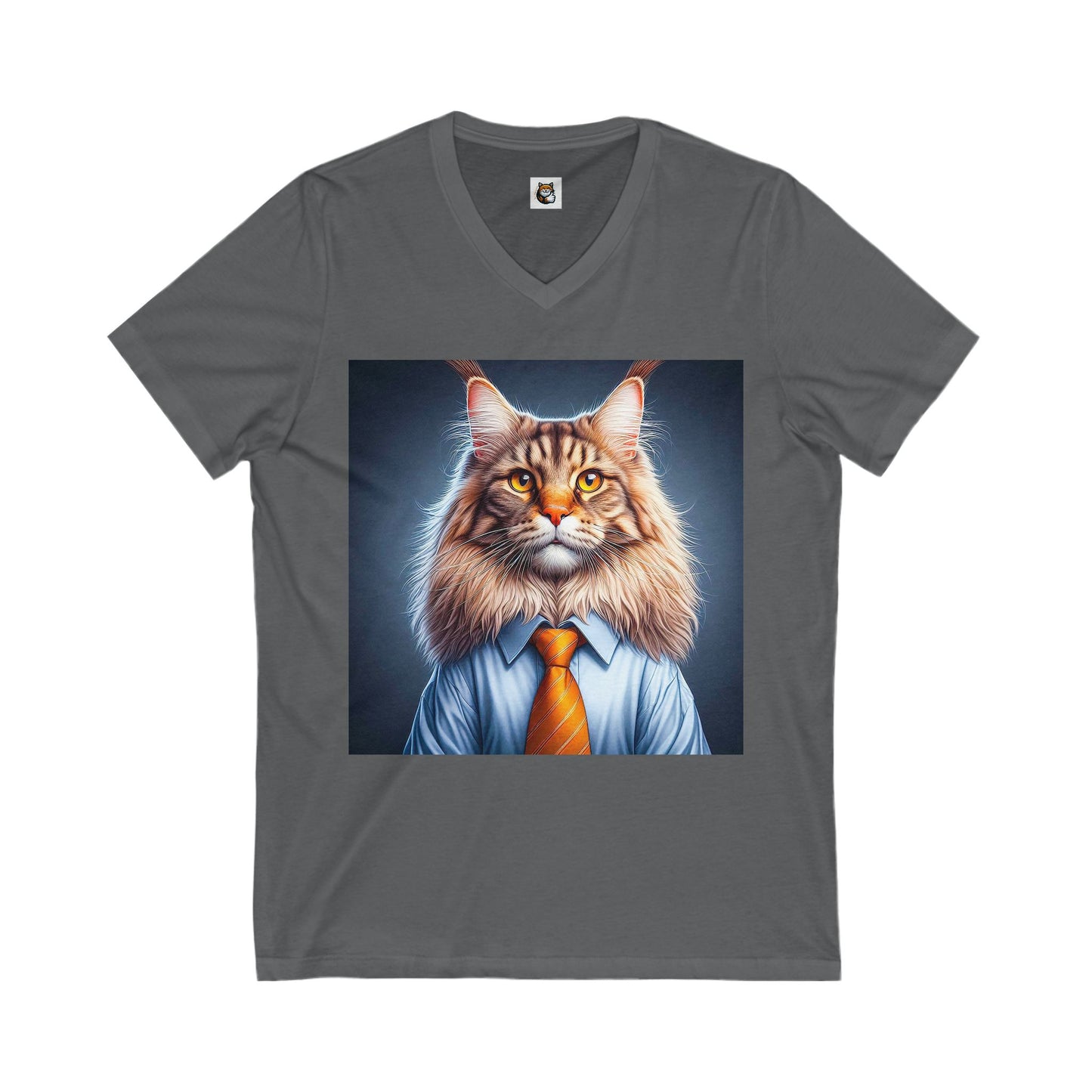 Maine Coon Unisex Jersey Short Sleeve V-Neck Tee