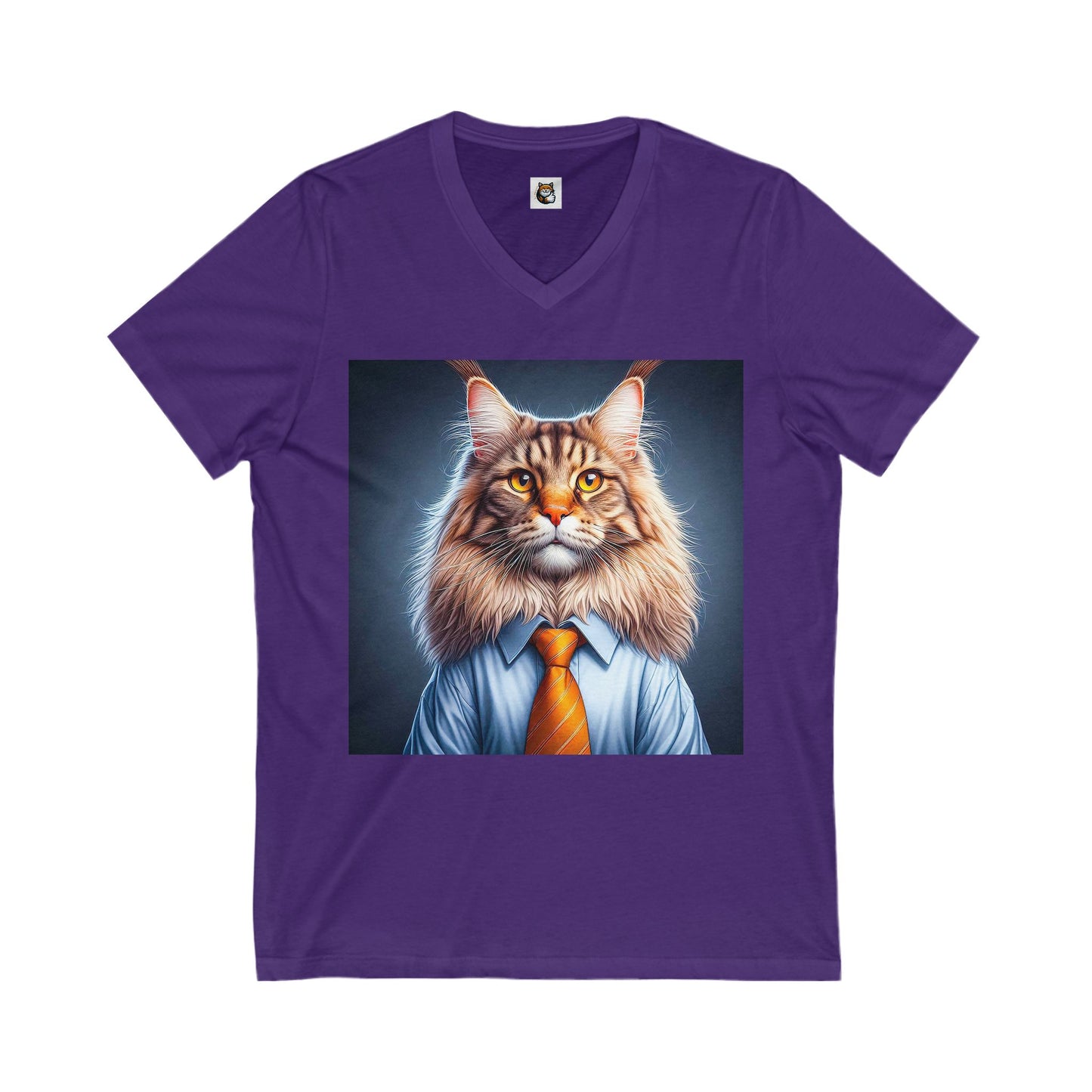 Maine Coon Unisex Jersey Short Sleeve V-Neck Tee