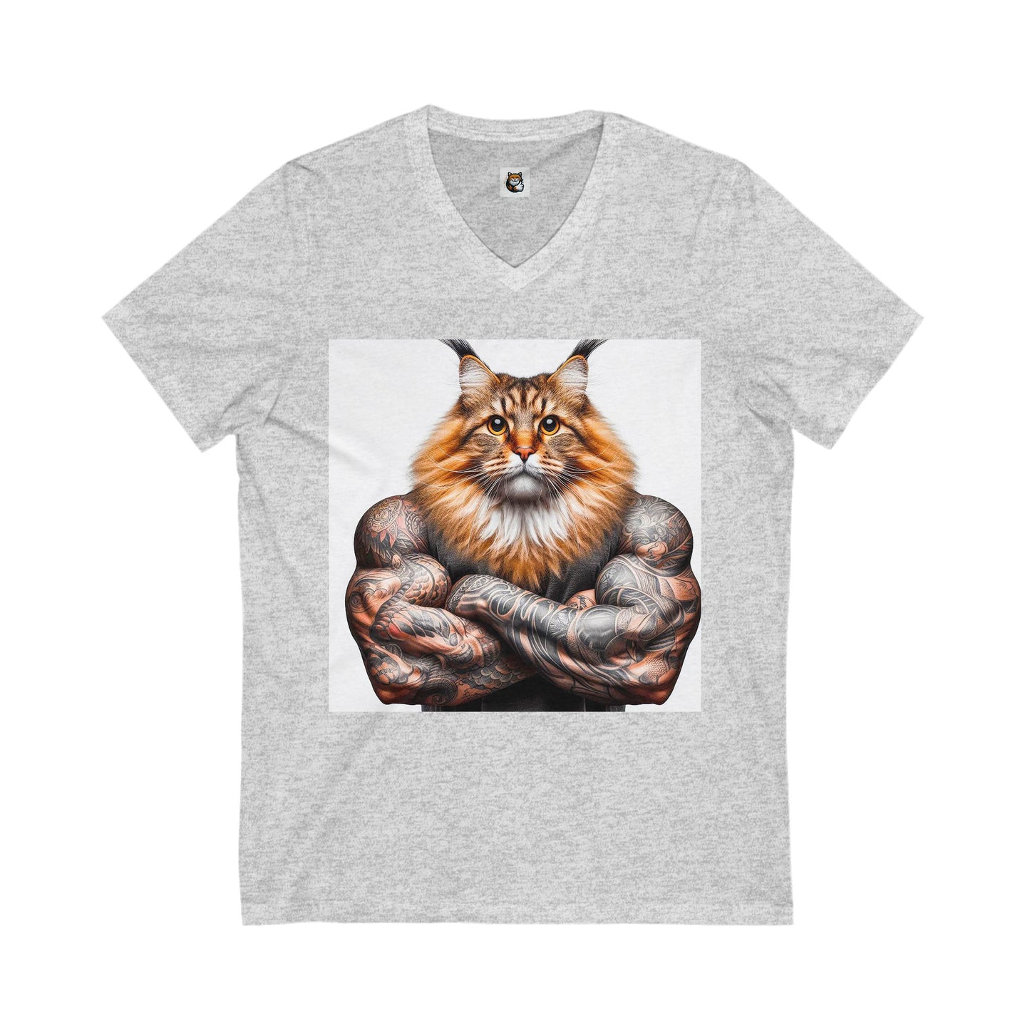 Maine Coon Unisex Jersey Short Sleeve V-Neck Tee