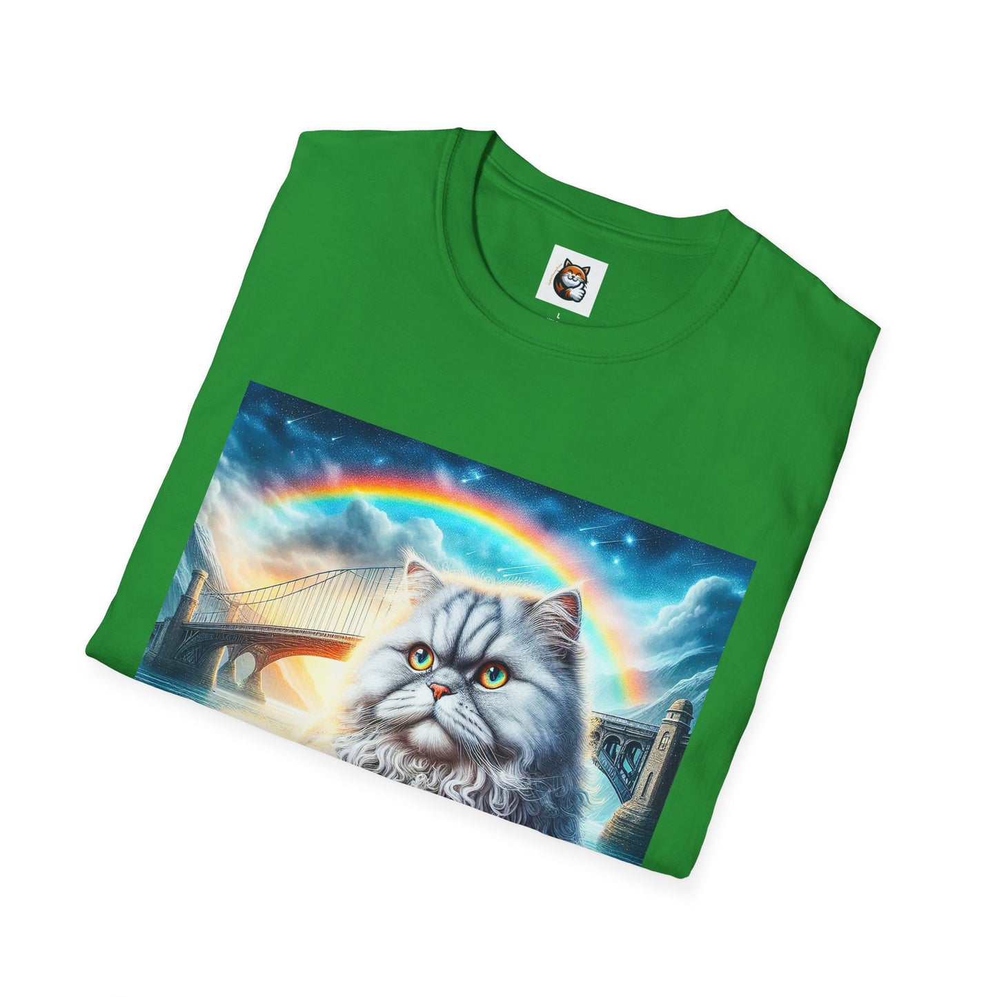 Selkirk Rex Cat T-Shirt  rainbow bridge