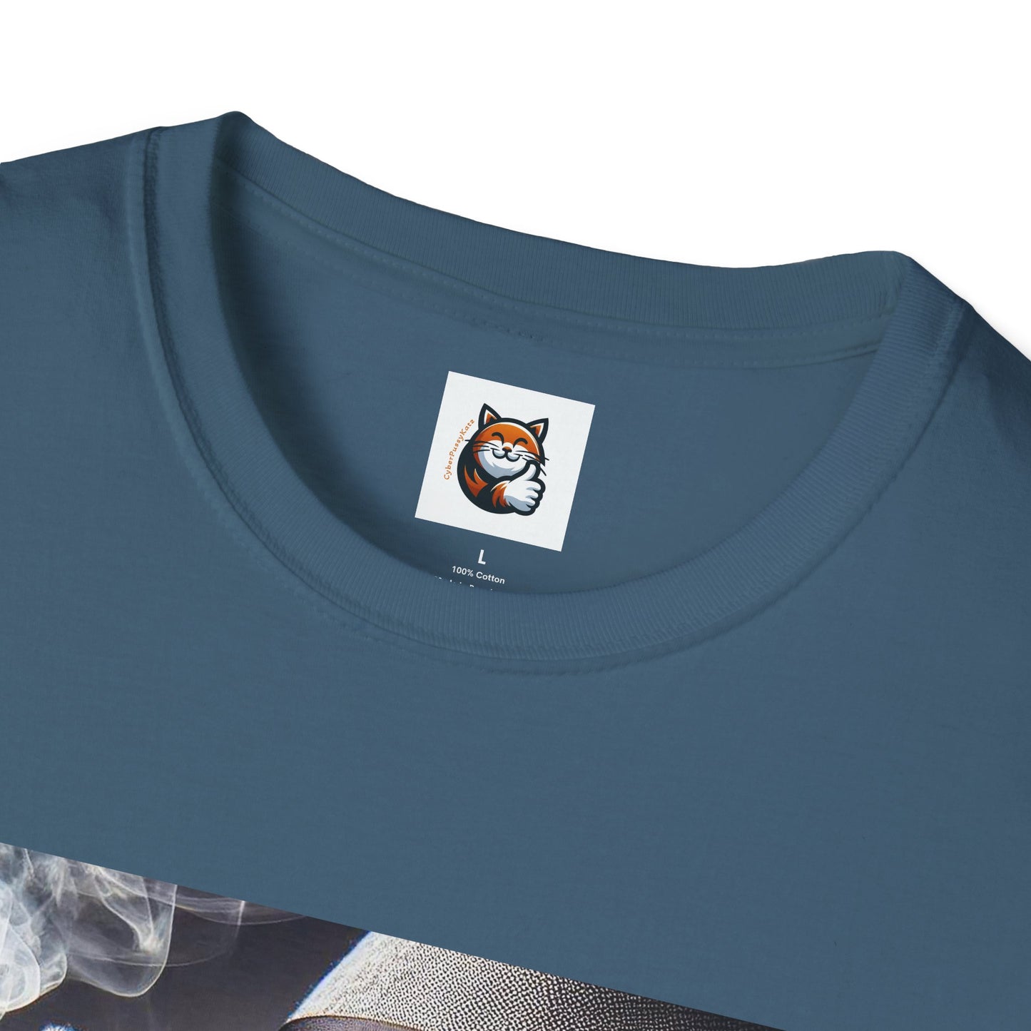 Selkirk Rex Cat T-Shirt cigar smoking