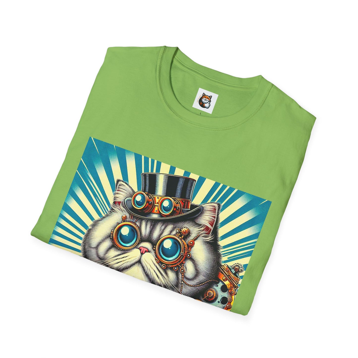 Selkirk Rex Cat T-Shirt steam punk