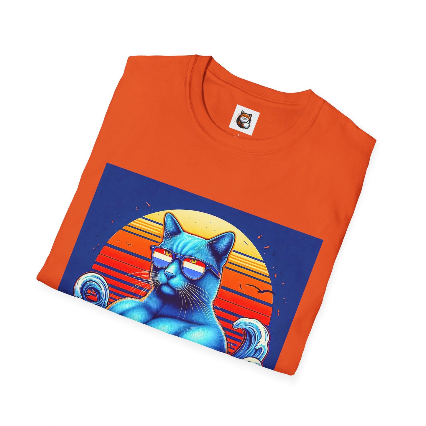 Russian Blue Cat Unisex Softstyle T-Shirt
