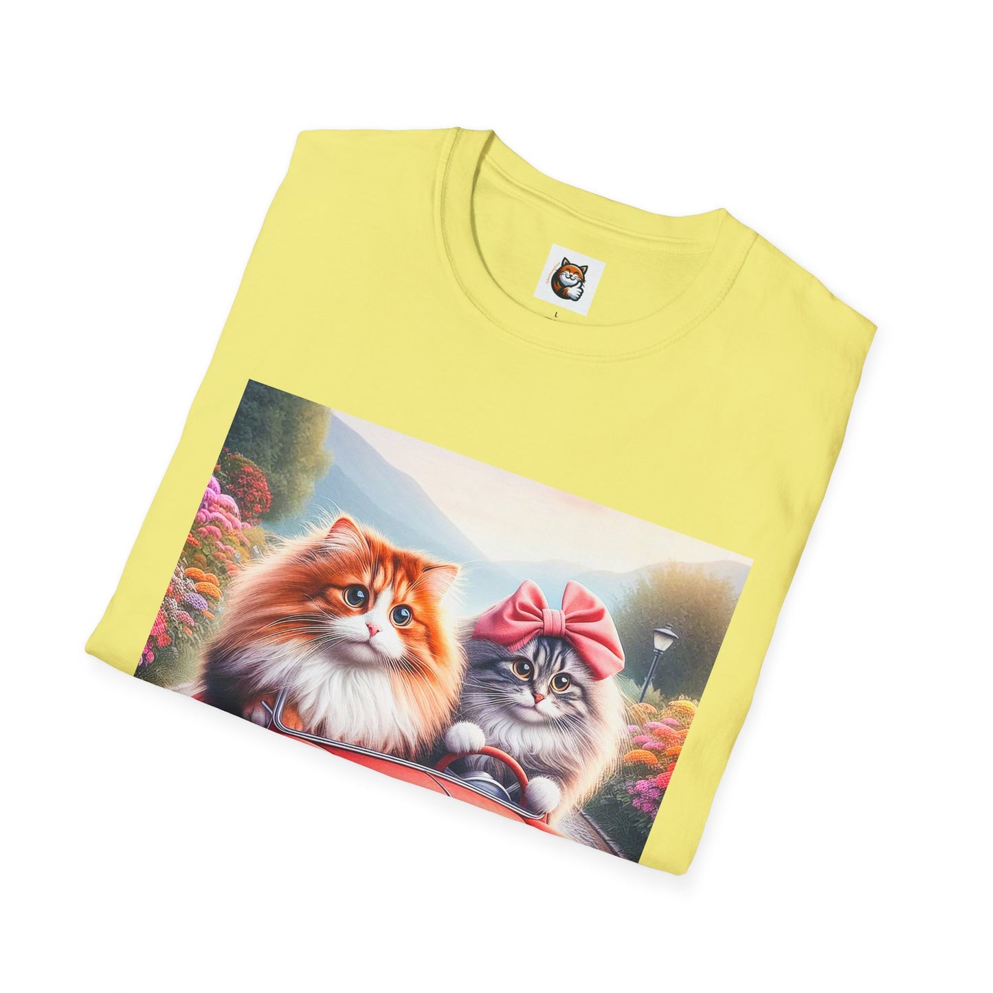 Wacky Norwegian Forest Cat Unisex Softstyle T-Shirt