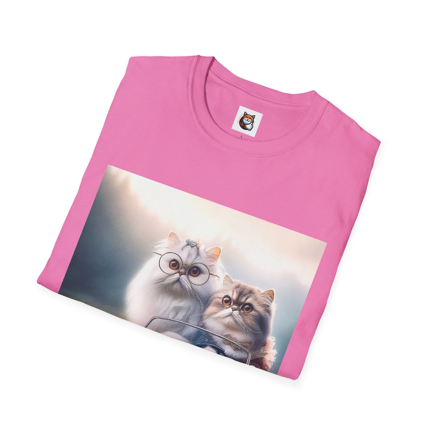 Wacky Persian Cat Unisex Softstyle T-Shirt