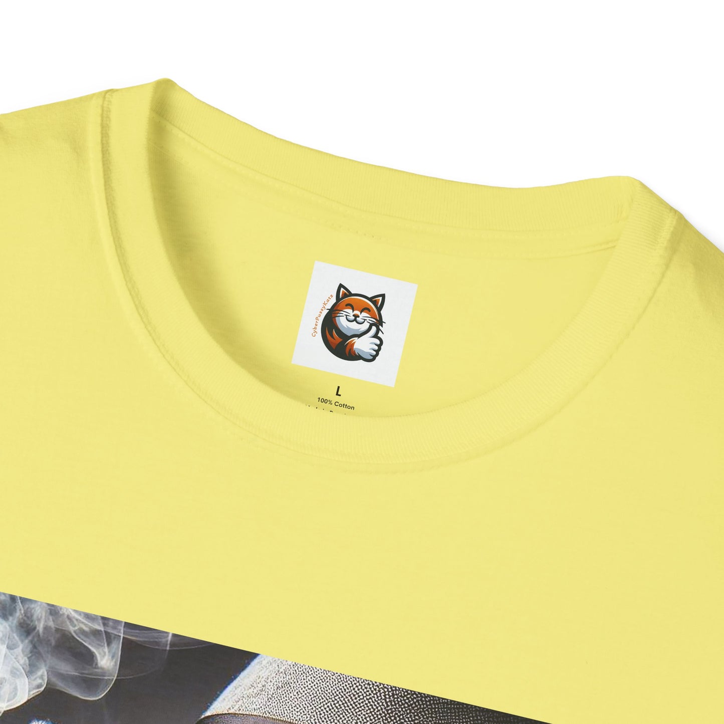 Selkirk Rex Cat T-Shirt cigar smoking