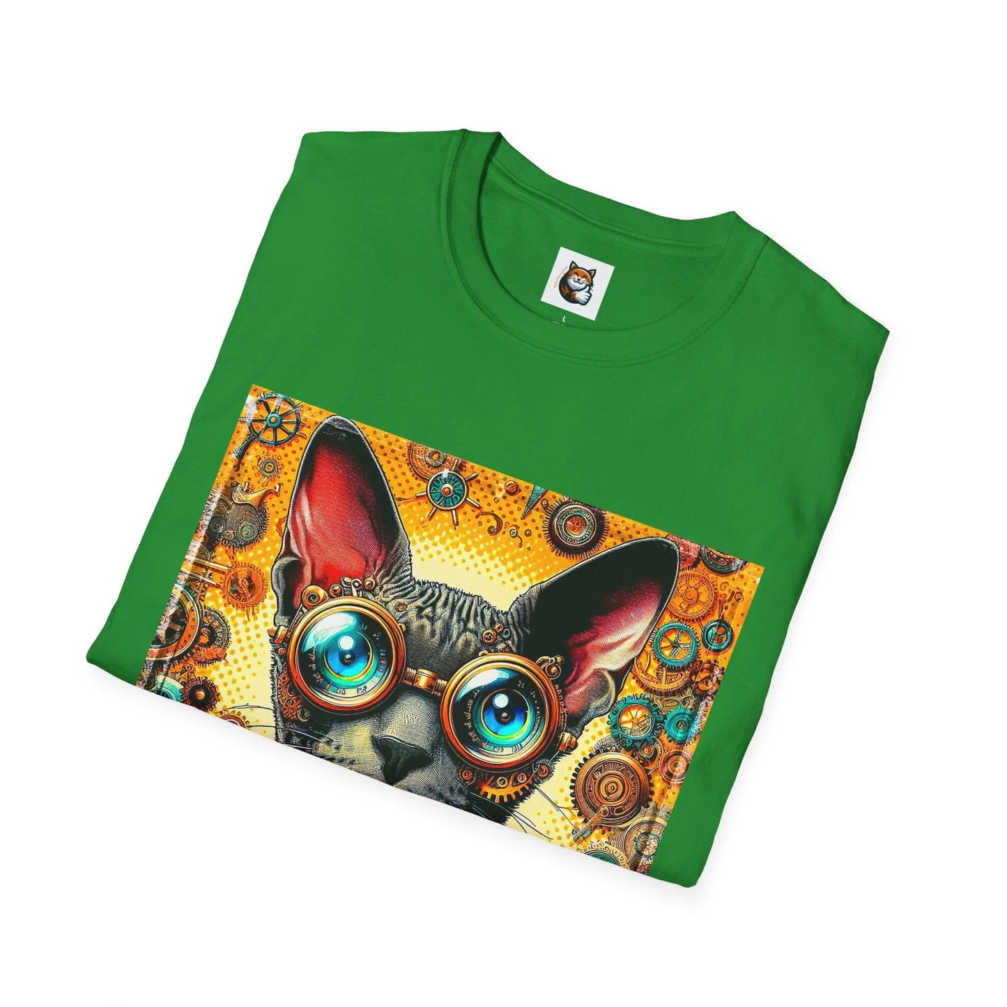 Cornish Rex Cat steam punk T-Shirt by Printify