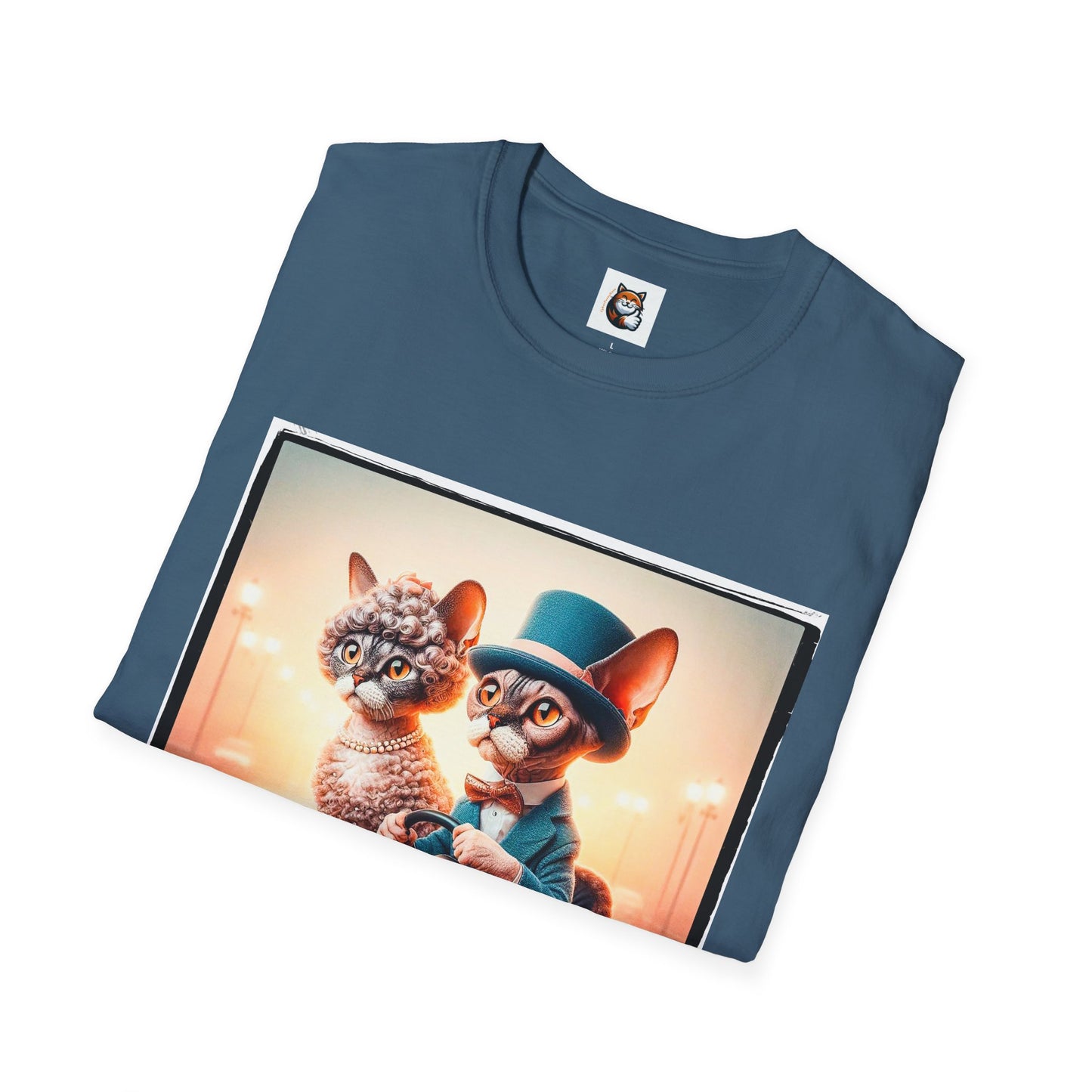 Wacky  Devon Rex Cat Unisex Softstyle T-Shirt