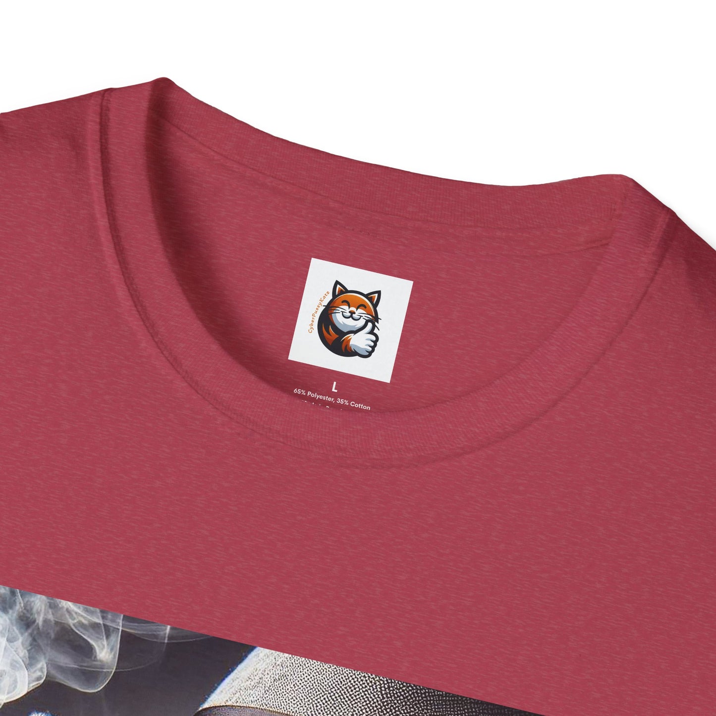 Selkirk Rex Cat T-Shirt cigar smoking