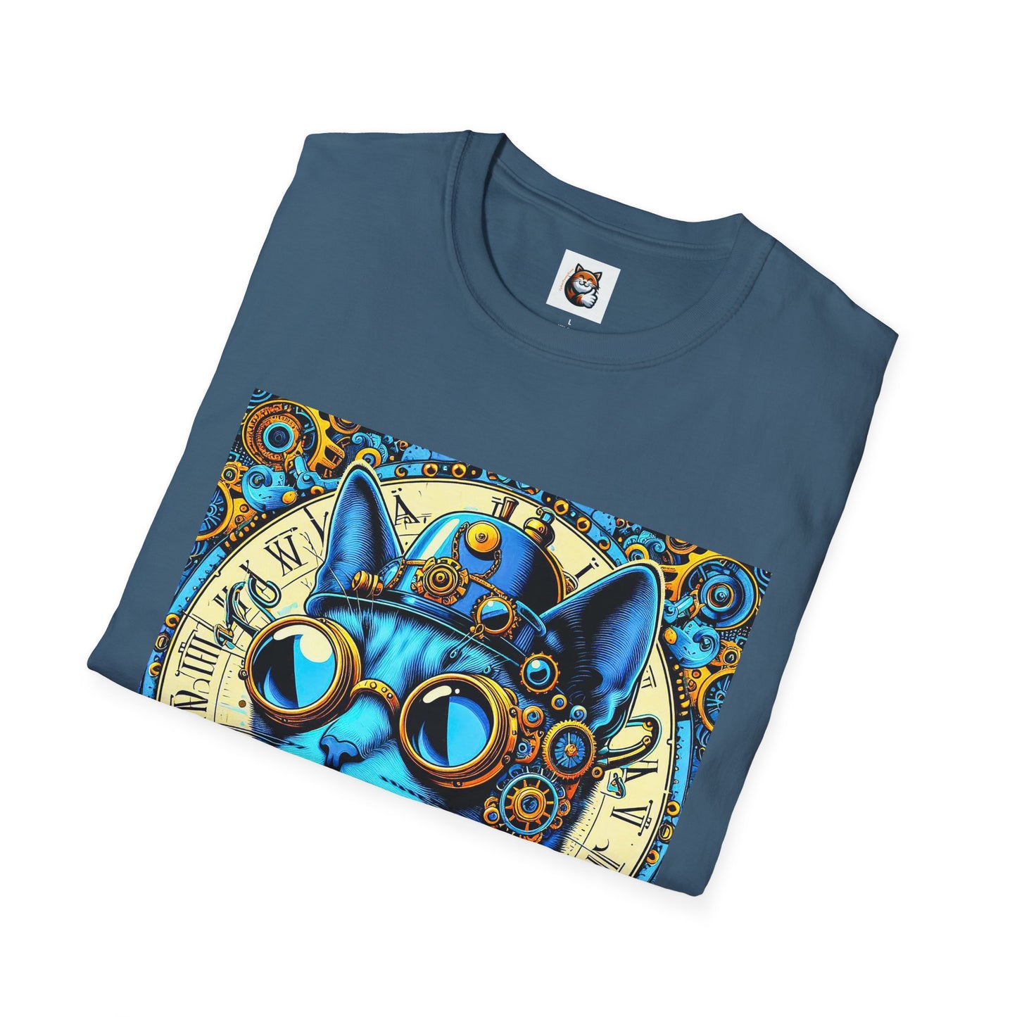 Russian Blue Cat steam punk T-Shirt