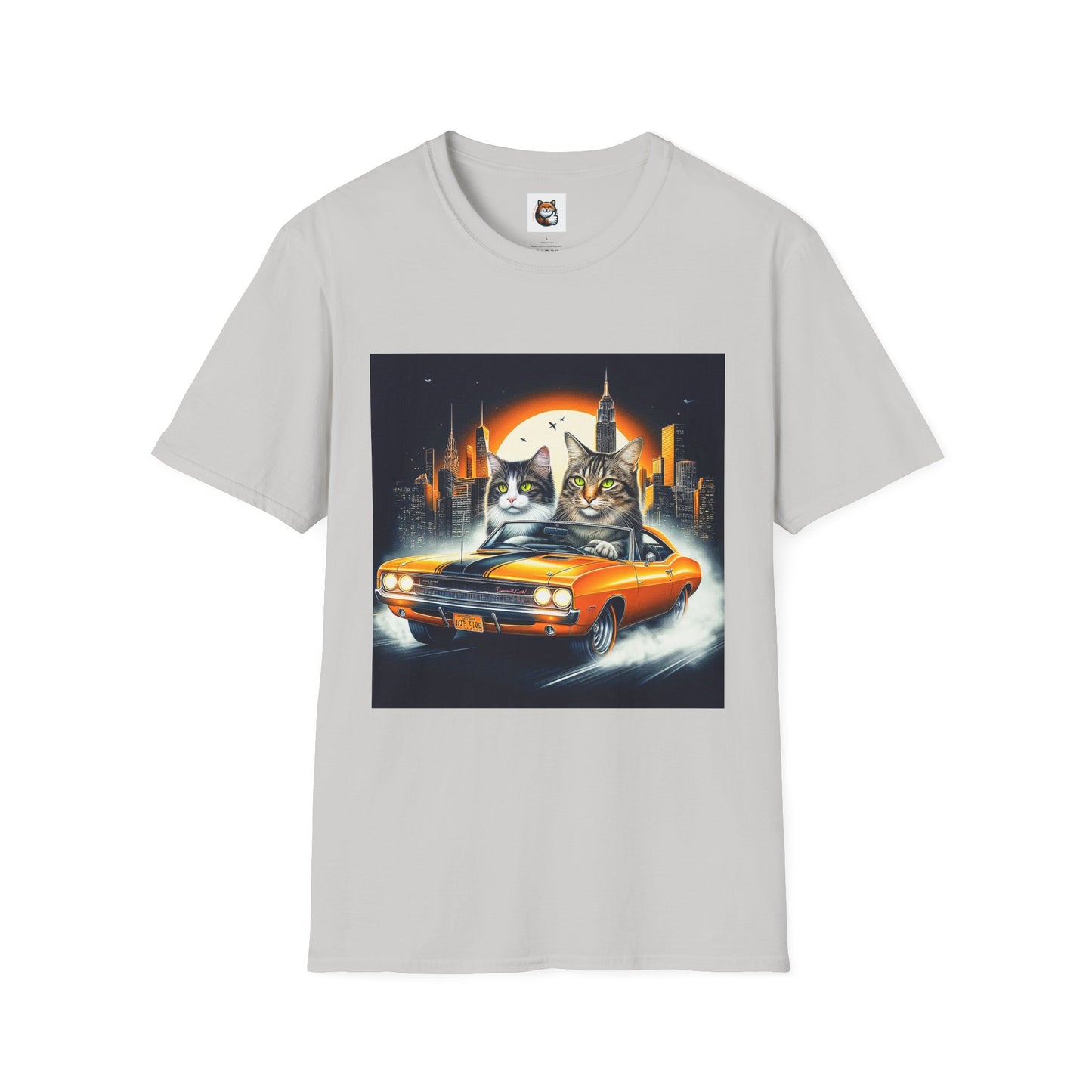 Wacky Domestic Cat Unisex Softstyle T-Shirt