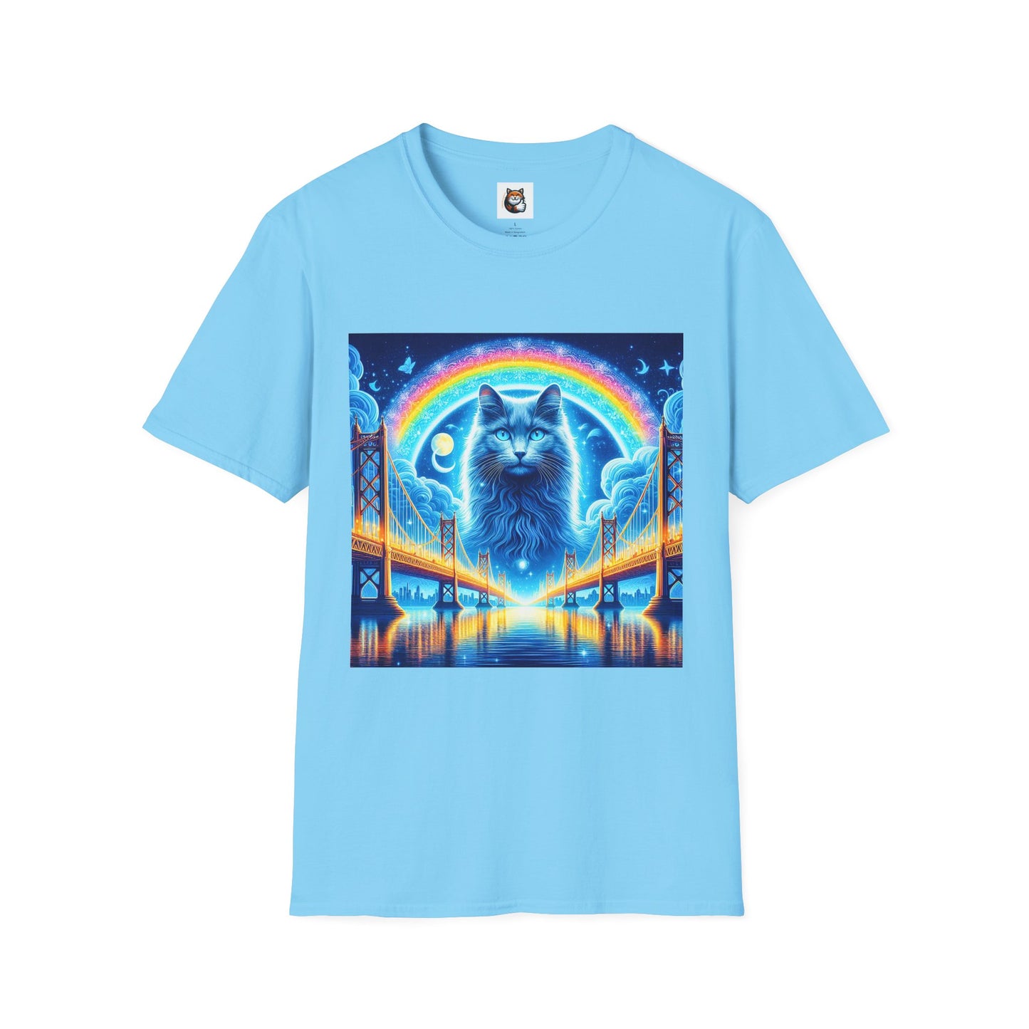 Russian Blue Cat rainbow T-Shirt