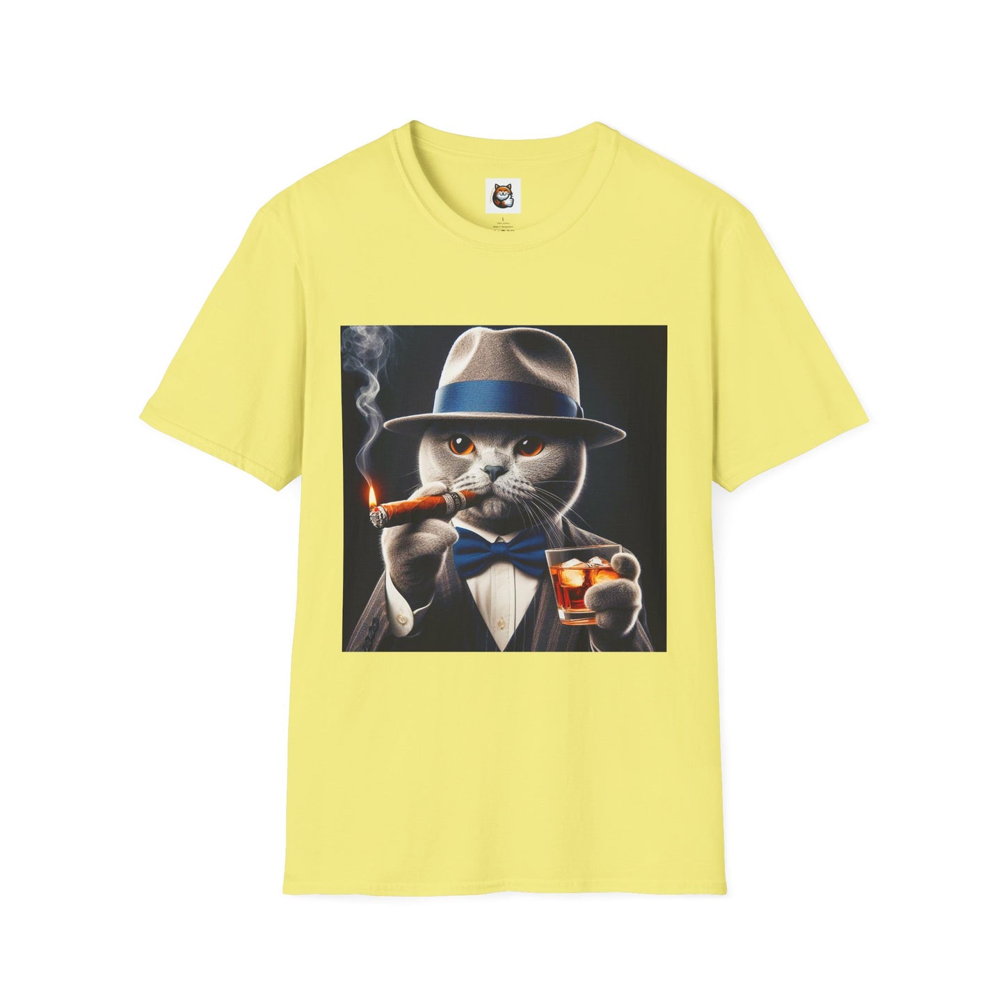 Russian Blue Cat  smoking and cigars T-Shirt
