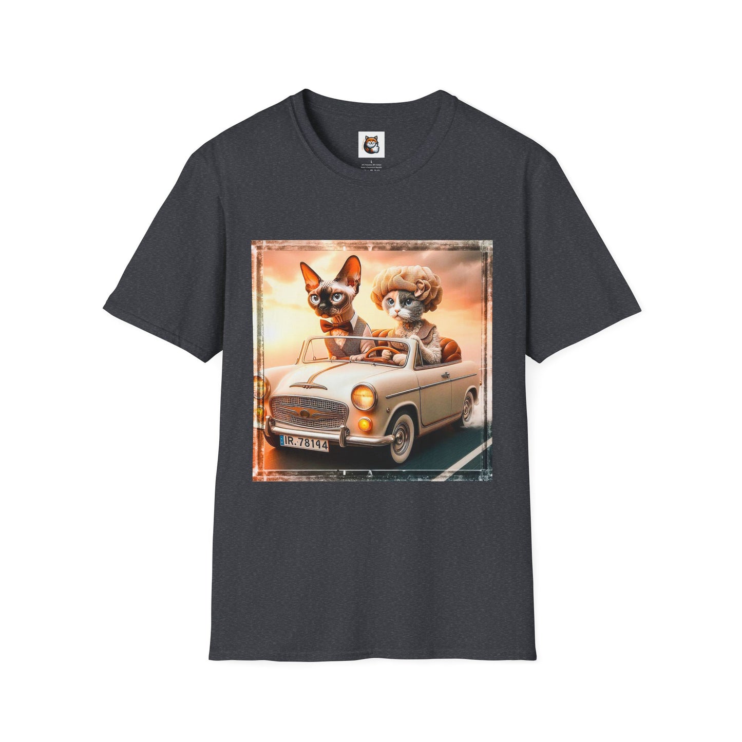 Wacky  Devon Rex Cat Unisex Softstyle T-Shirt