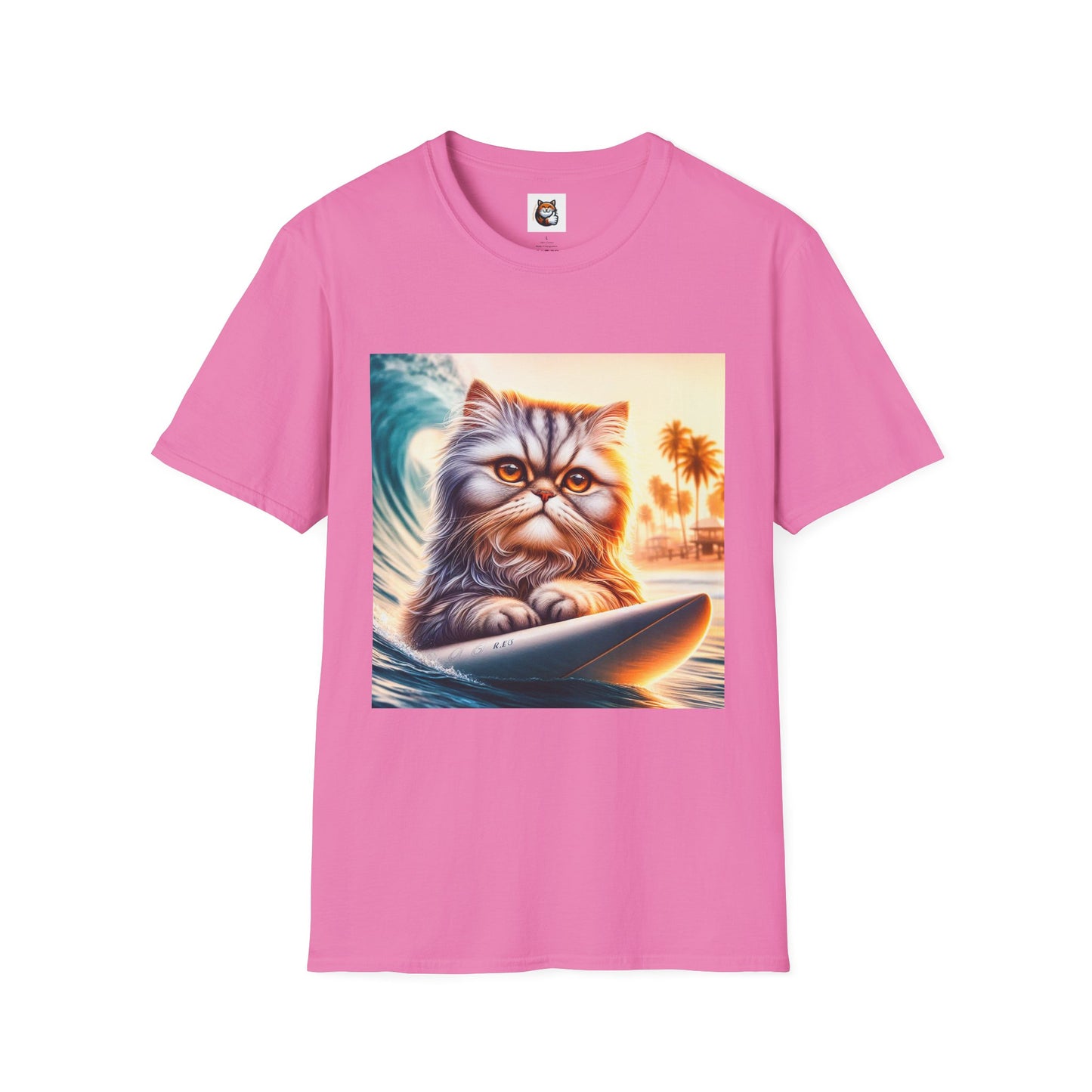 Selkirk Rex Cat T-Shirt angry surfer
