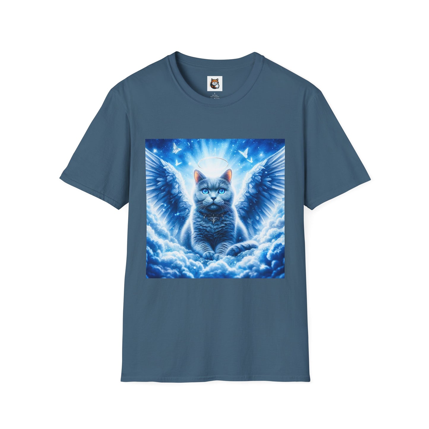 Russian Blue Cat Unisex Softstyle T-Shirt