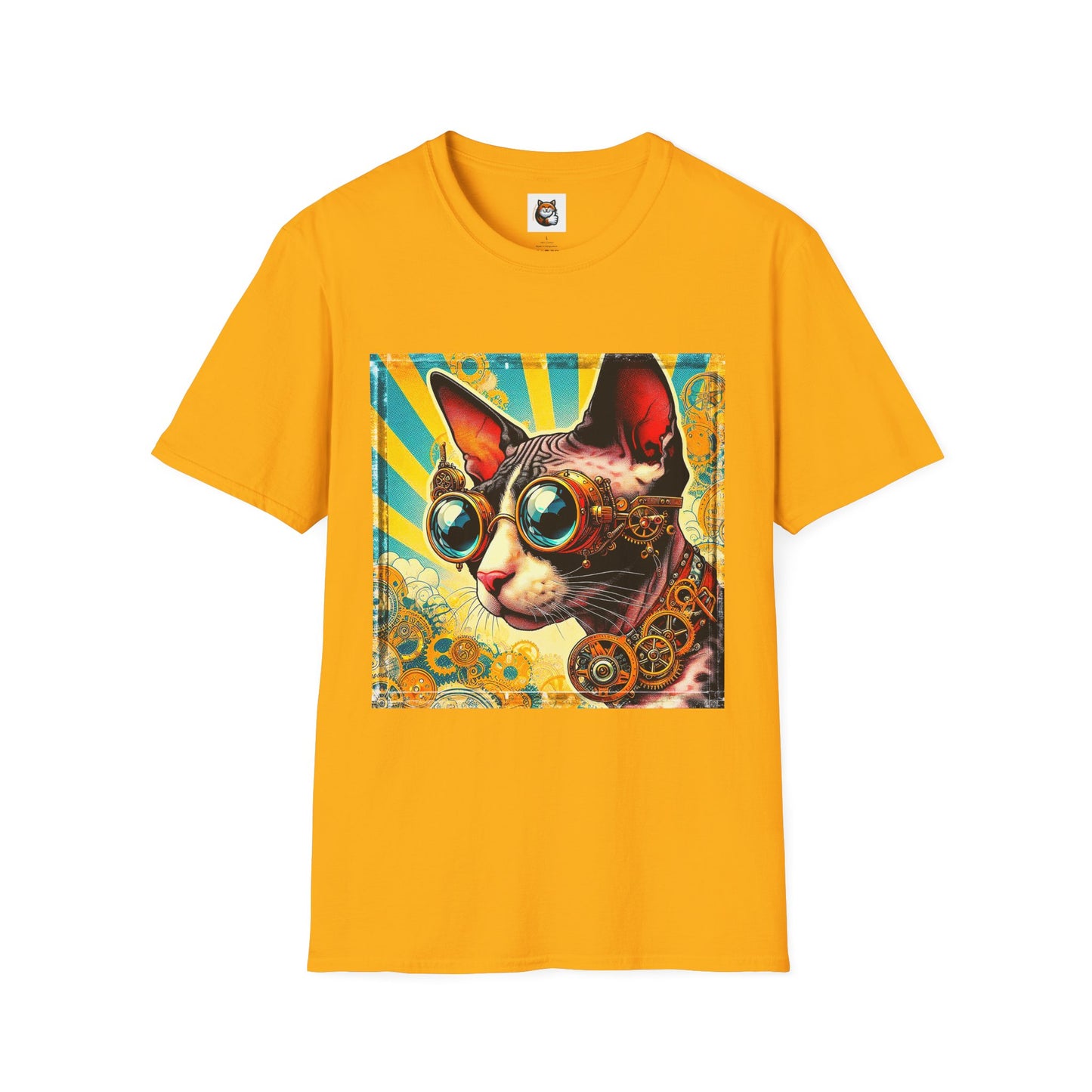 Cornish Rex Cat Unisex steam punk  T-Shirt