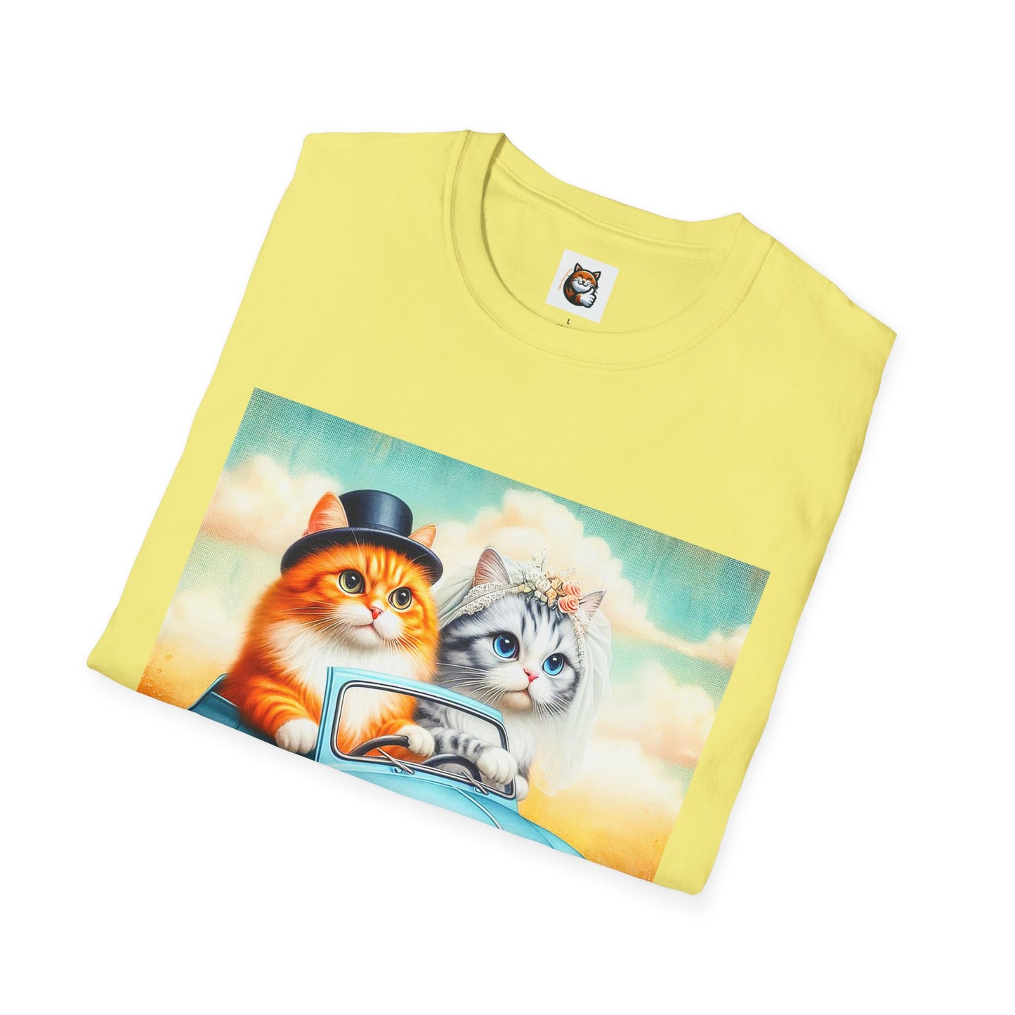 Wacky Domestic Cat Unisex Softstyle T-Shirt