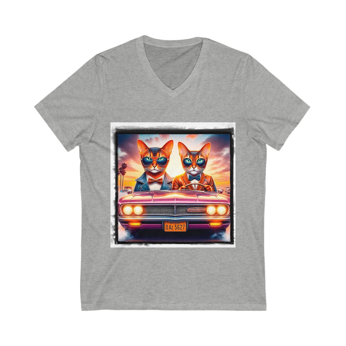 Wacky pink Unisex Jersey Short Sleeve V-Neck Tee