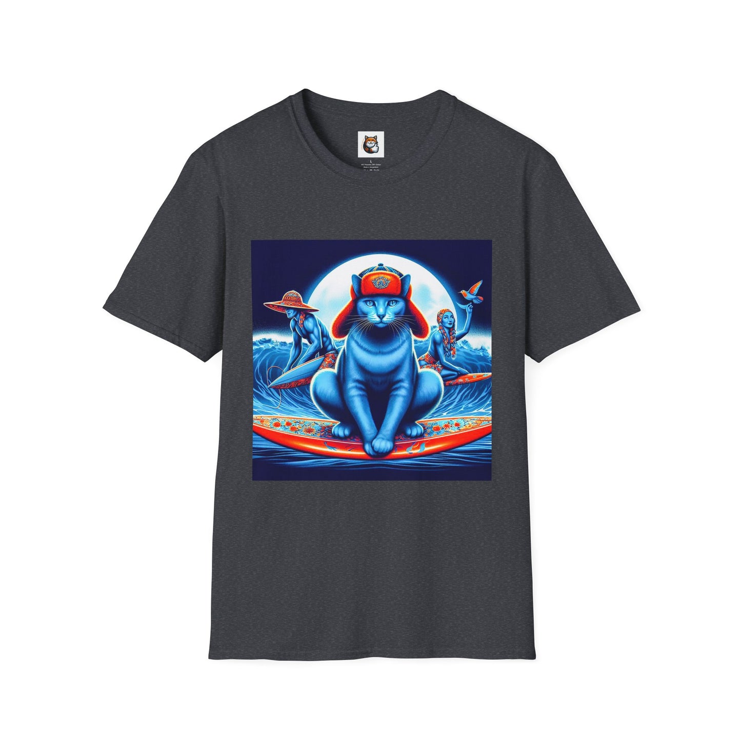 Russian Blue Cat Unisex Softstyle T-Shirt