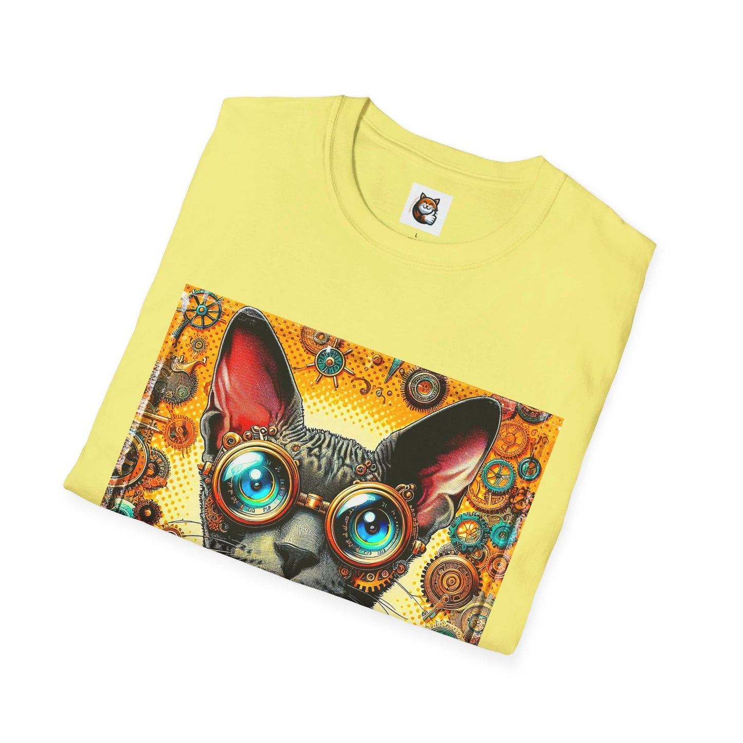 Cornish Rex Cat steam punk T-Shirt by Printify