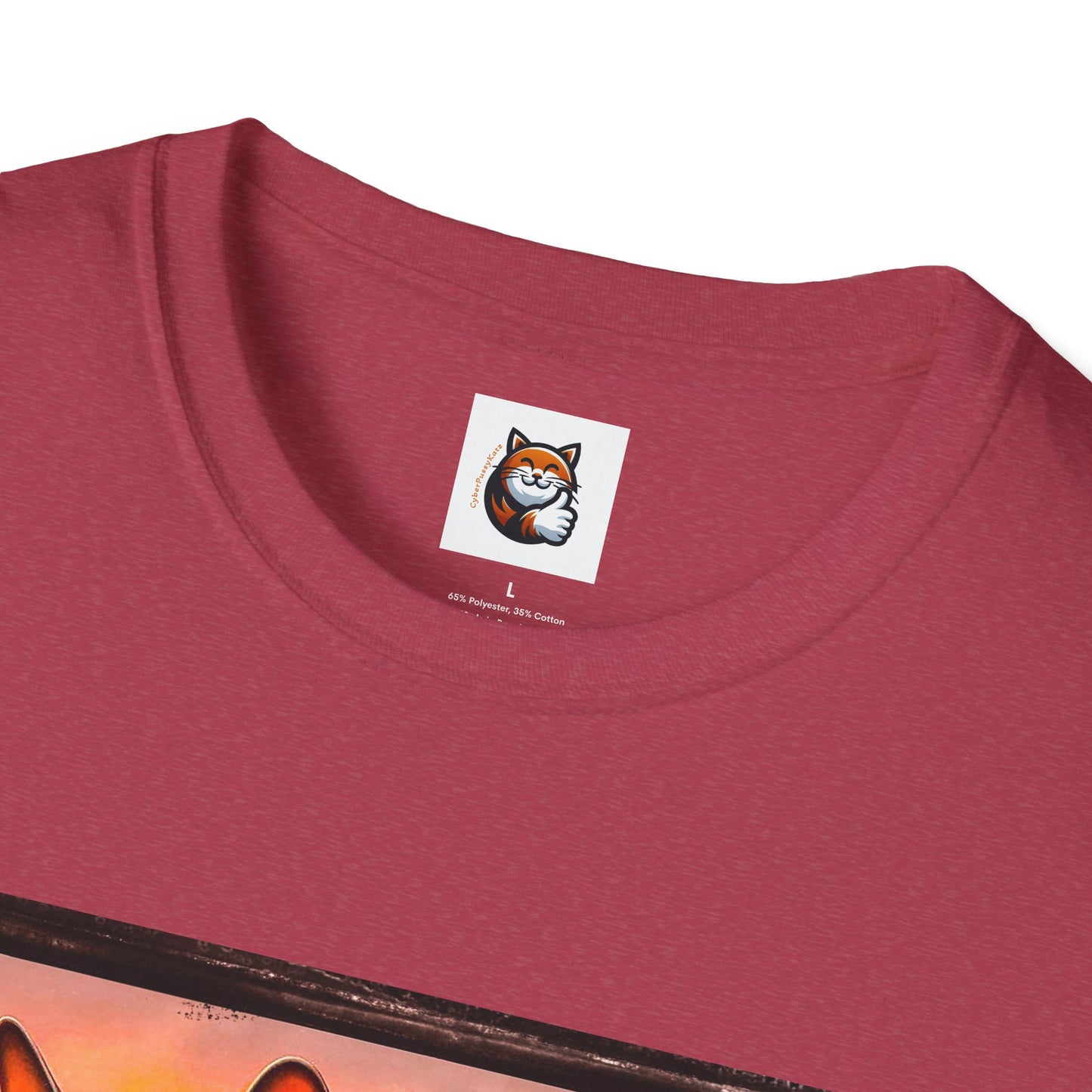 Wacky Devon Rex driving Unisex Softstyle T-Shirt