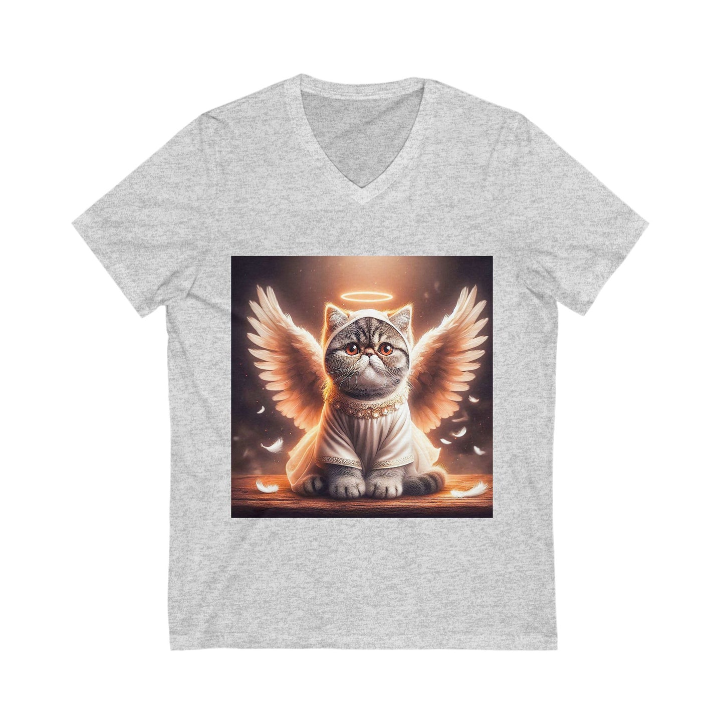 Exotic Shorthair Cat Unisex Jersey Short Sleeve V-Neck Tee