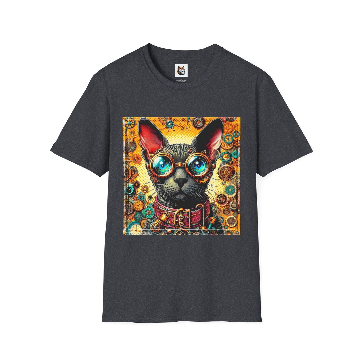 Cornish Rex Cat steam punk T-Shirt by Printify
