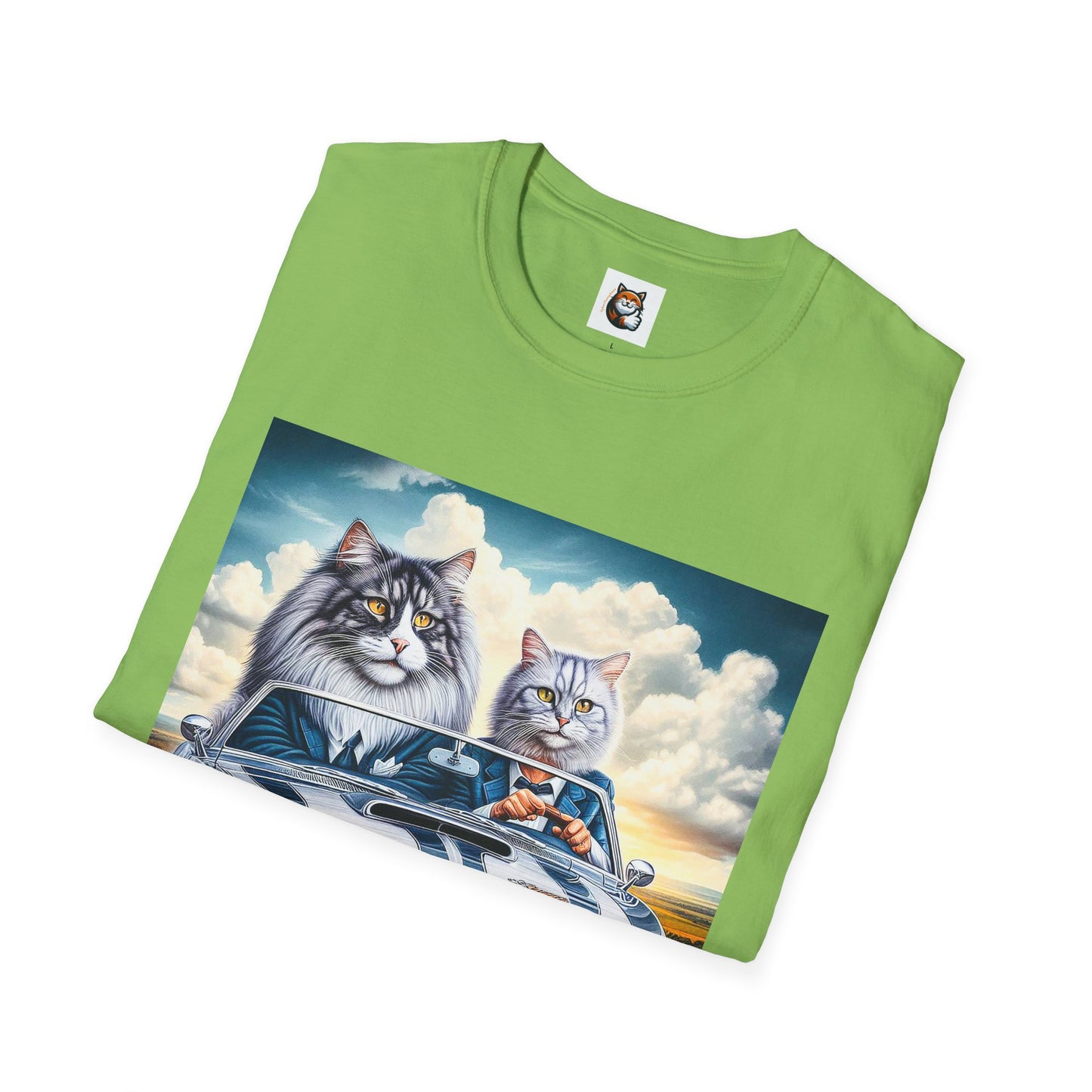 Wacky Norwegian Forest Cat Unisex Softstyle T-Shirt