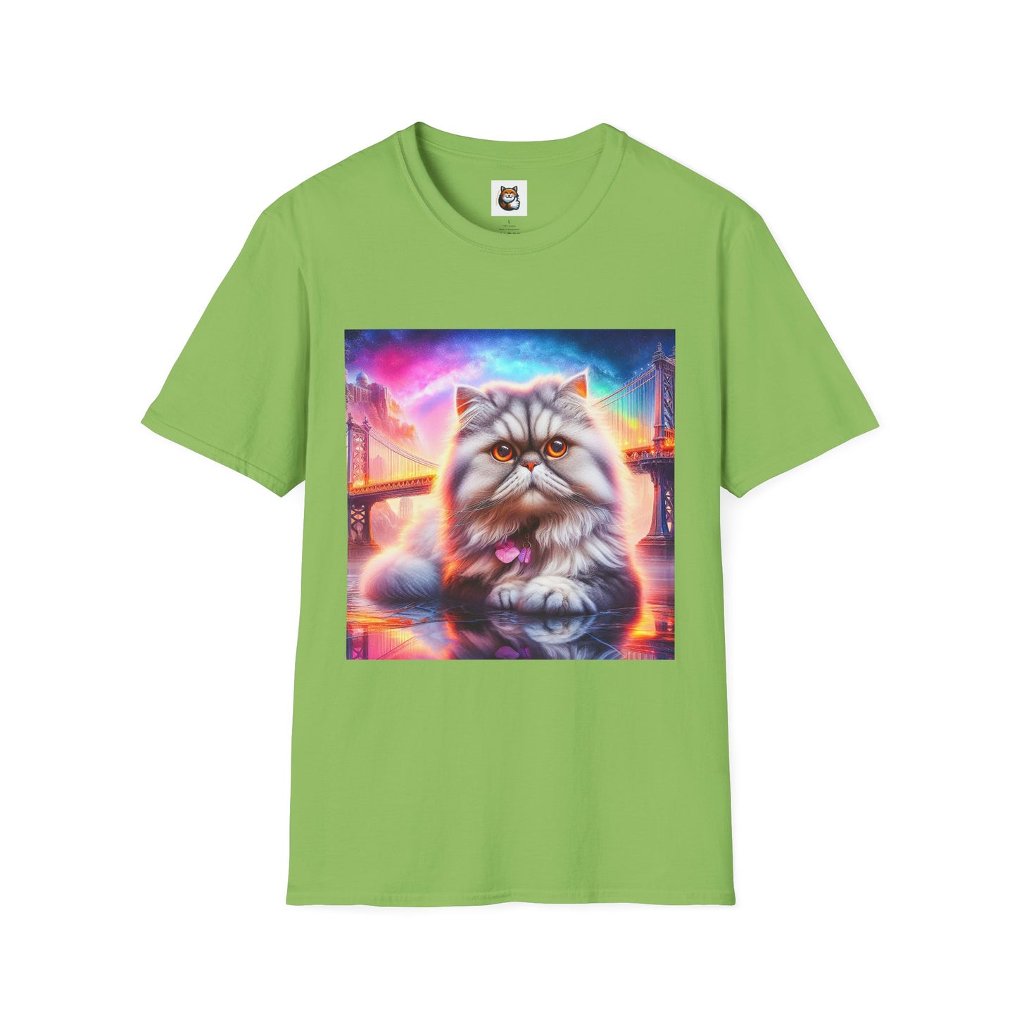 Selkirk Rex Cat T-Shirt purple sunset