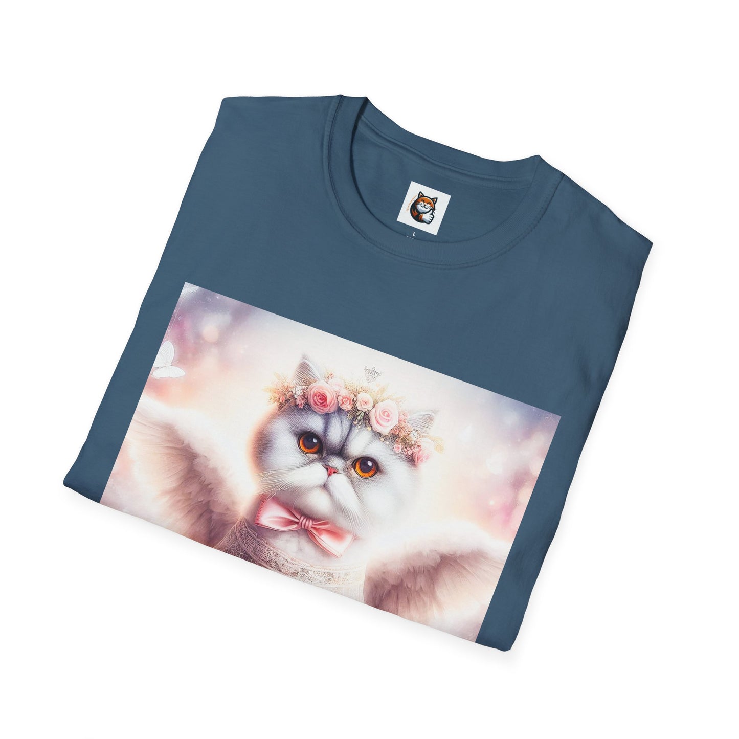 Selkirk Rex Cat T-Shirt flower Angel