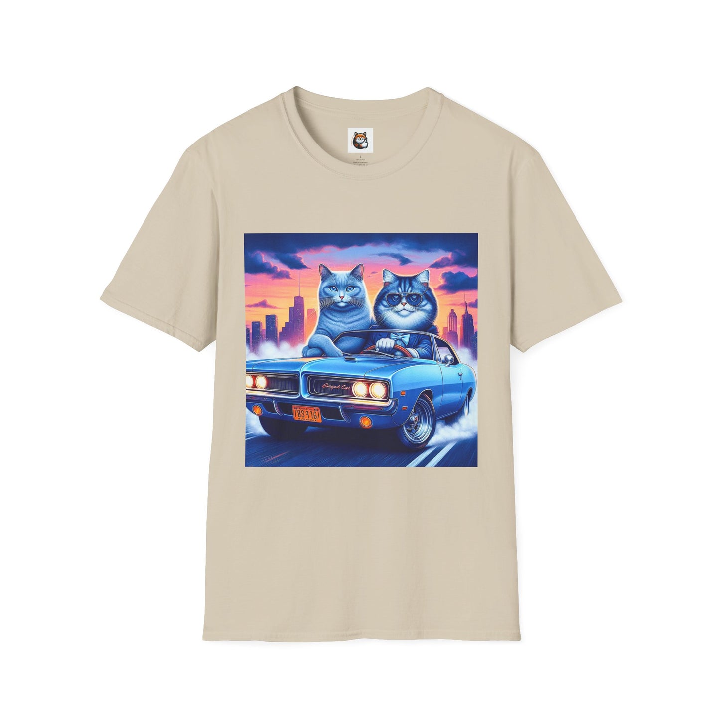 Russian Blue Cat pretty sunset T-Shirt