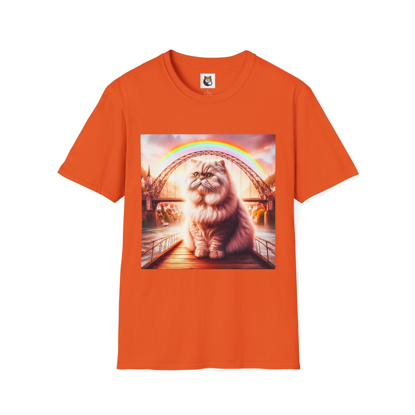 Selkirk Rex Cat T-Shirt rainbow bridge