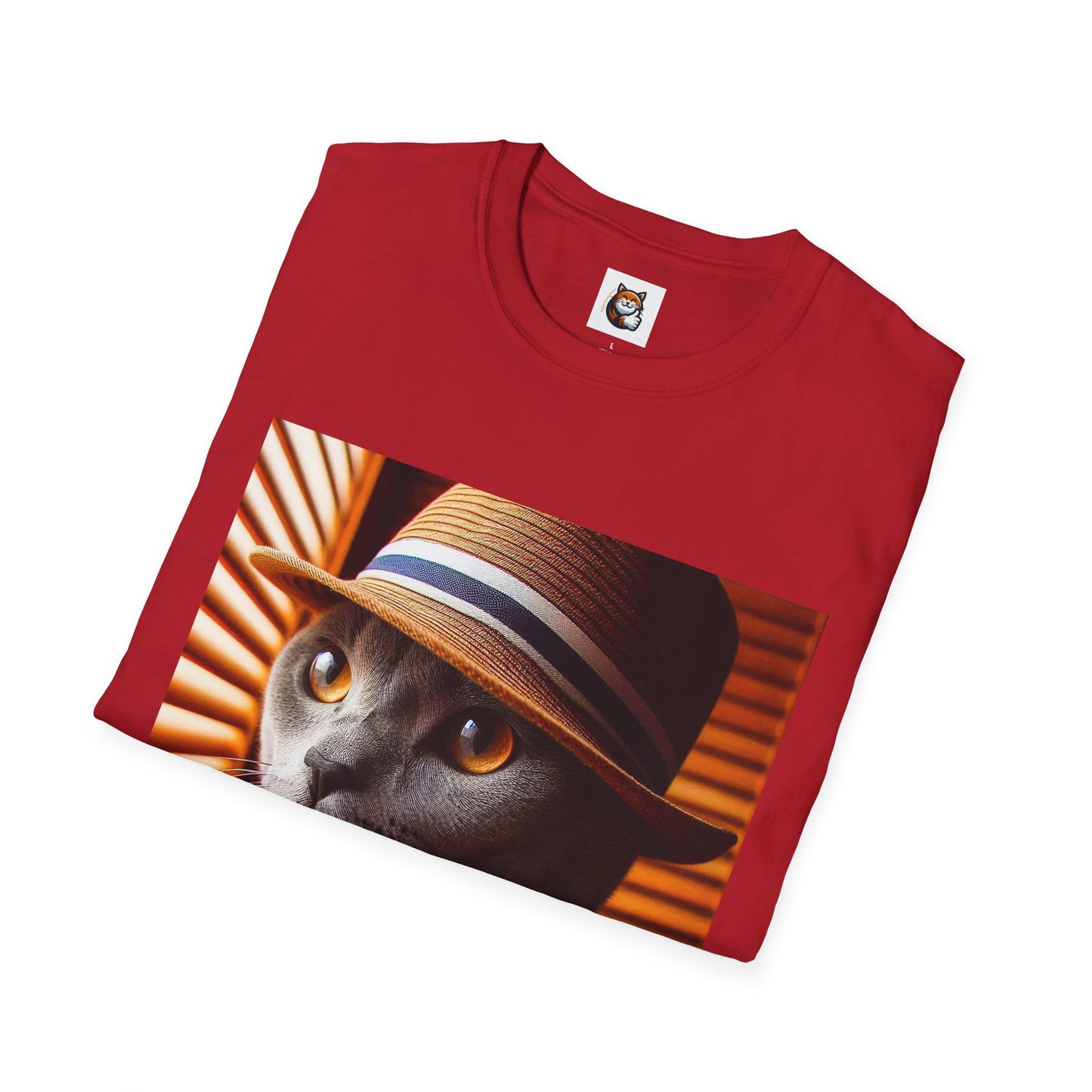 Russian Blue Cat hat and bow tie  T-Shirt