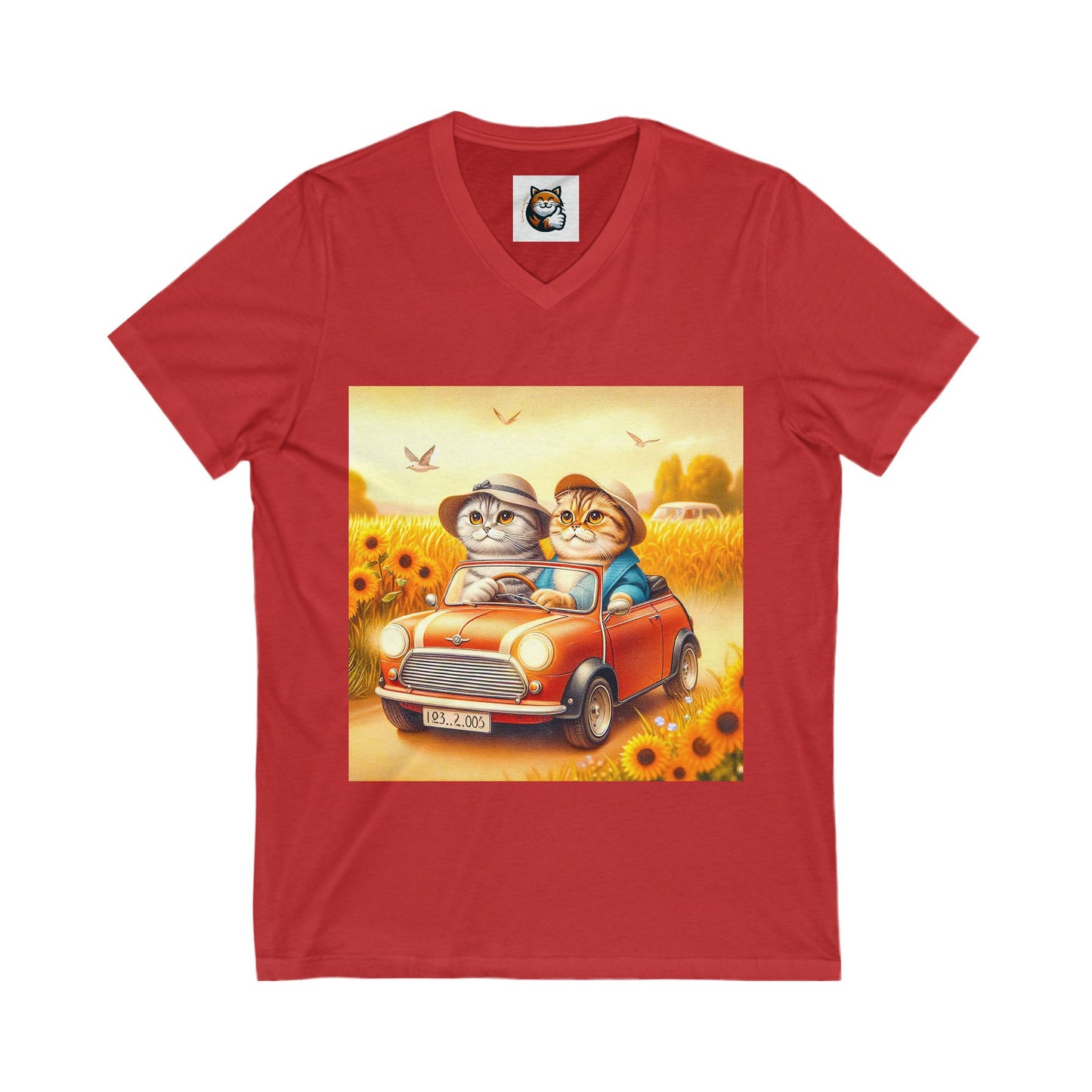Scottish Fold Cat sunflowers shirt
