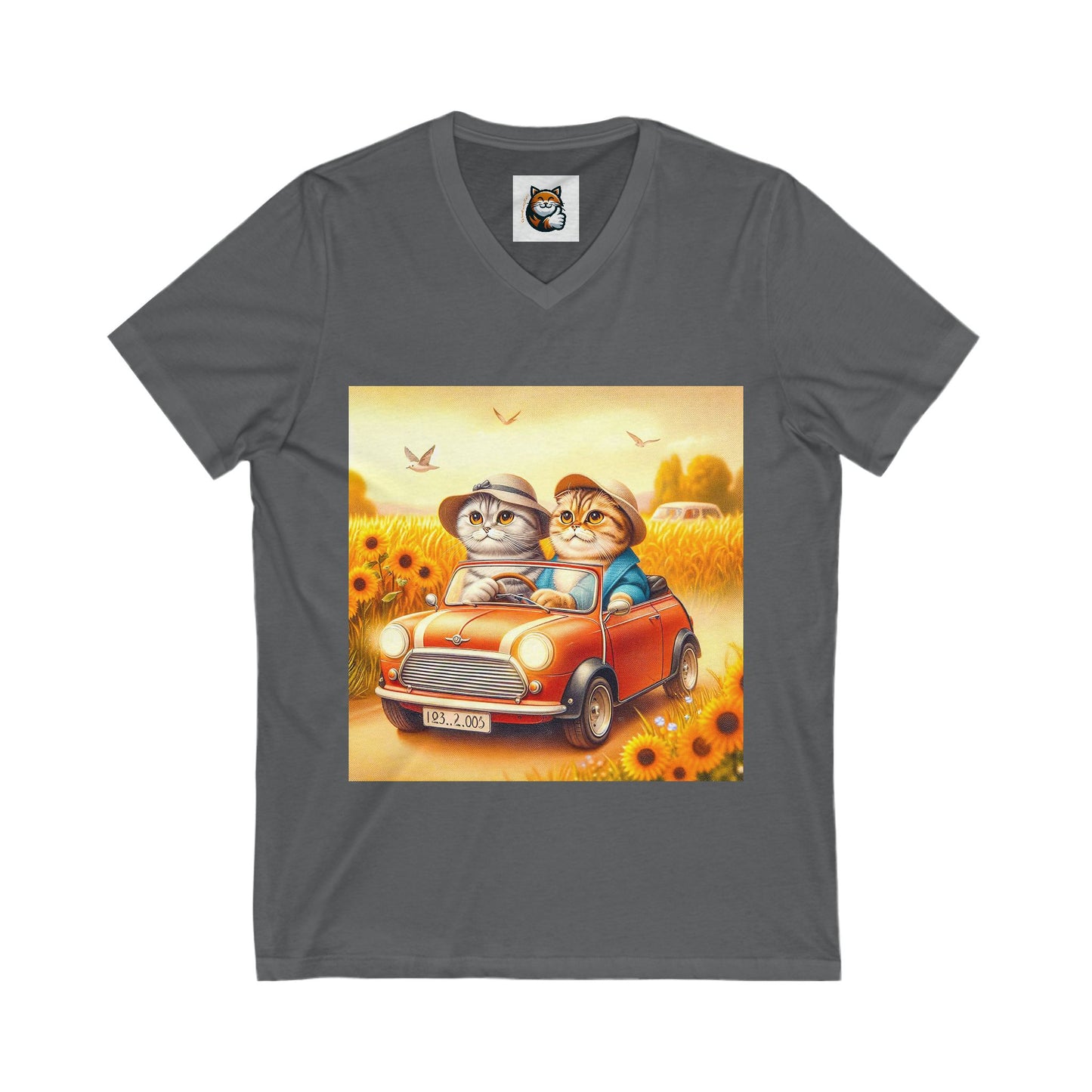 Scottish Fold Cat sunflowers shirt