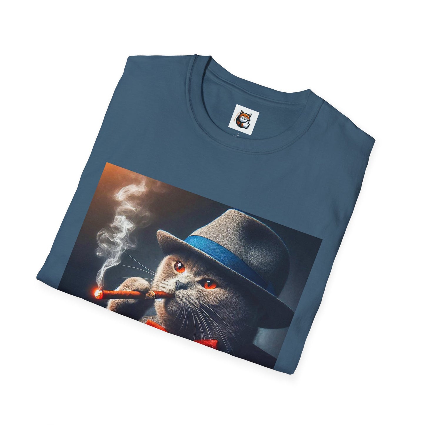 Russian Blue Cat whiskey drinking  T-Shirt