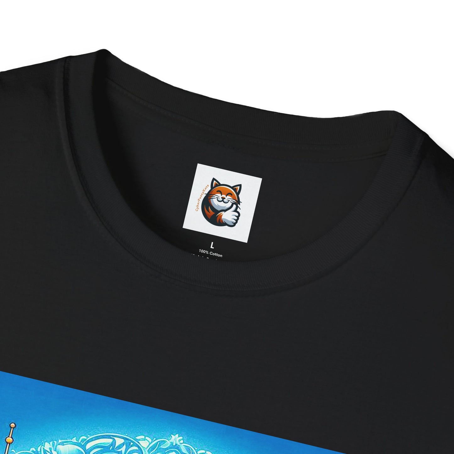 Russian Blue Cat egyptian goddess Softstyle T-Shirt