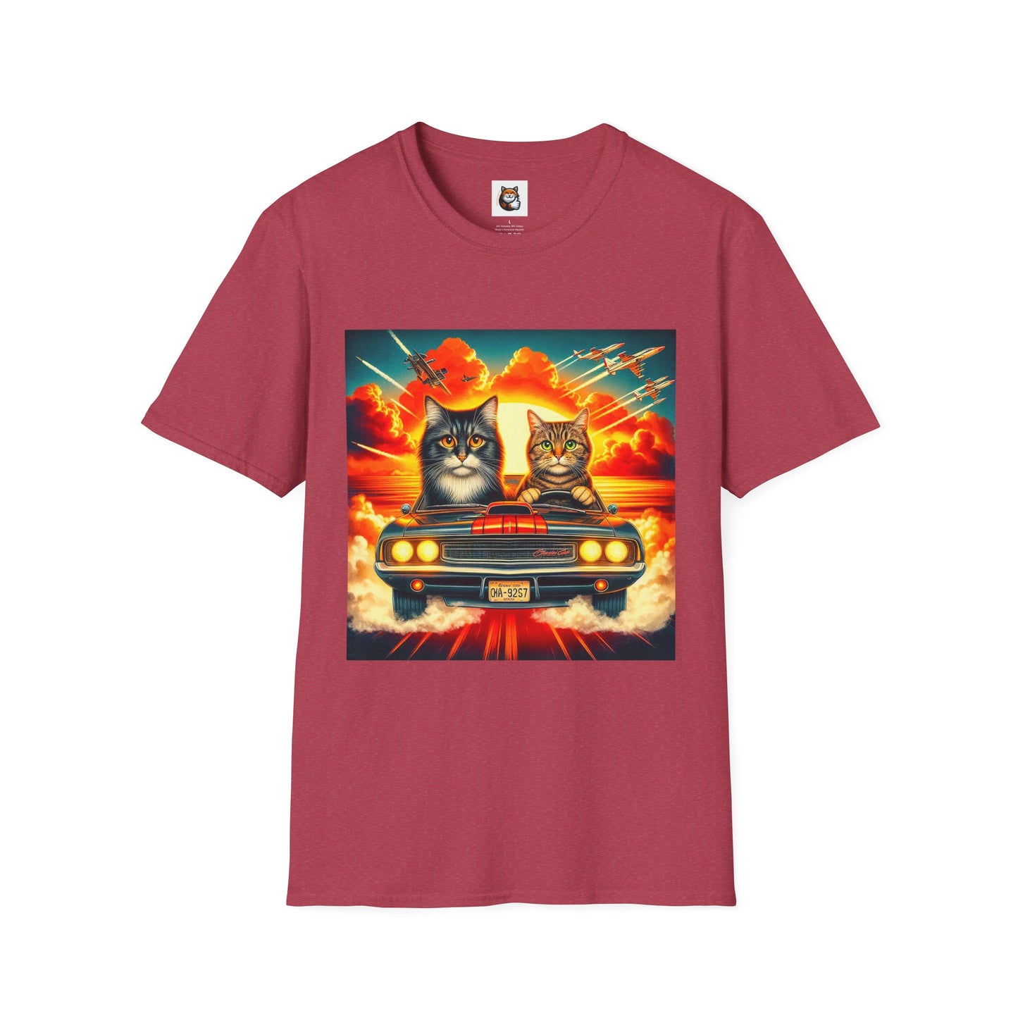 Wacky Domestic Cat Unisex Softstyle T-Shirt