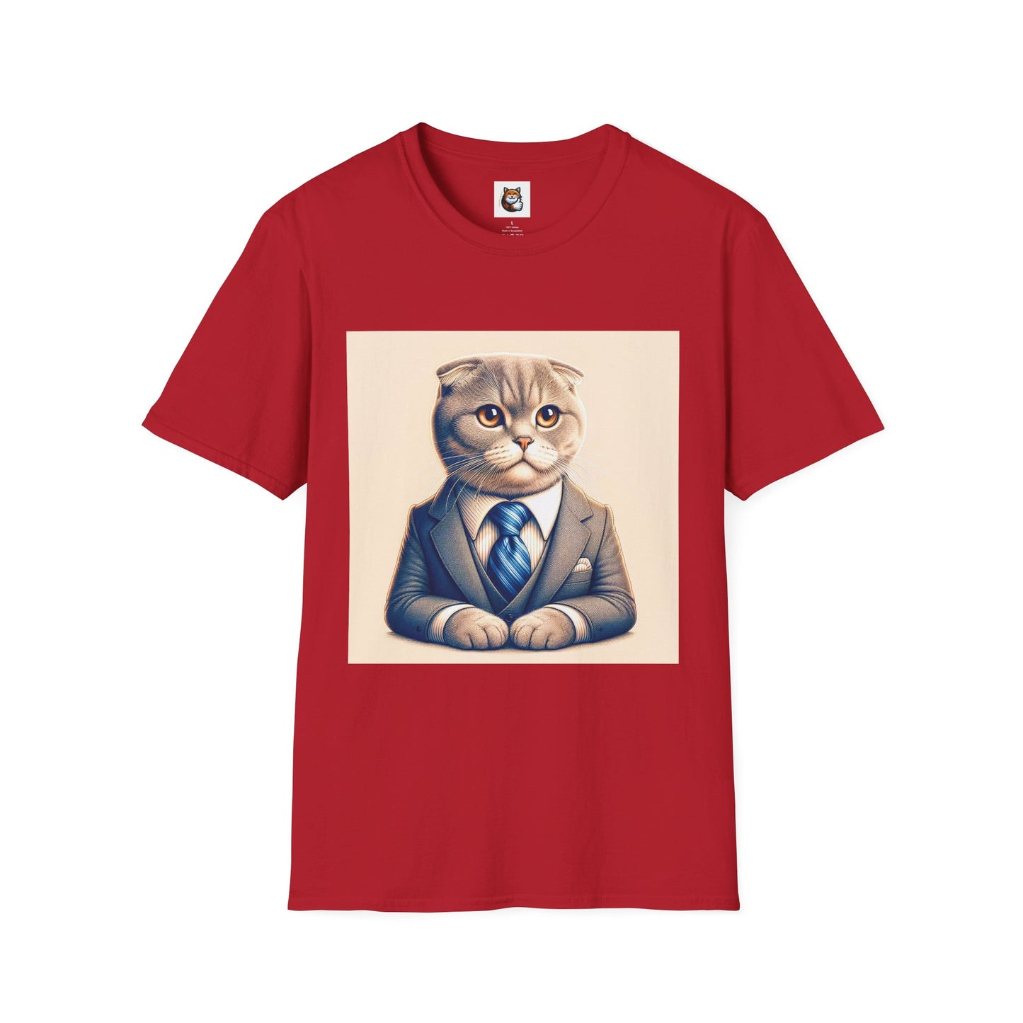 Scottish Fold Cat suit and tie  T-Shirt