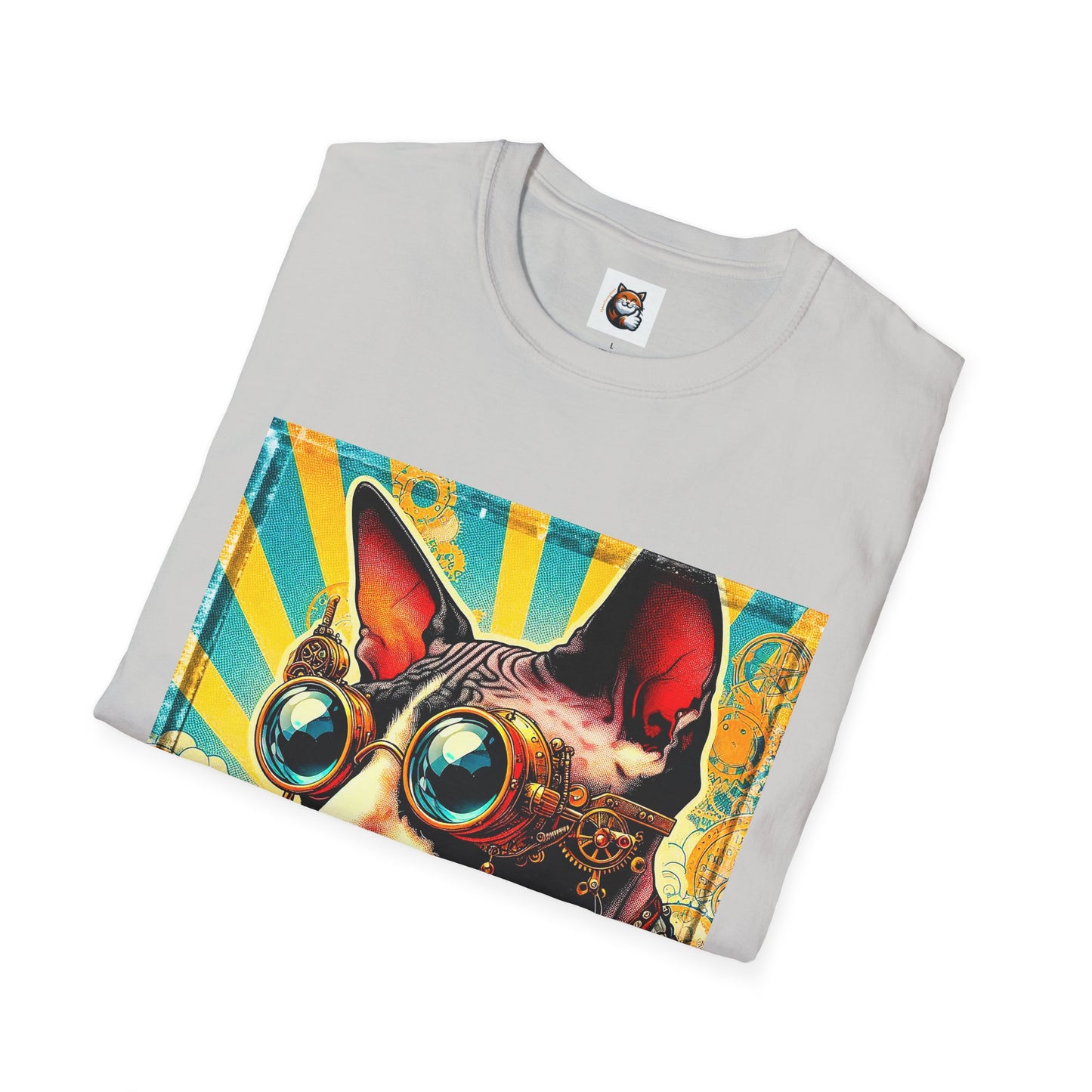Cornish Rex Cat Unisex steam punk  T-Shirt