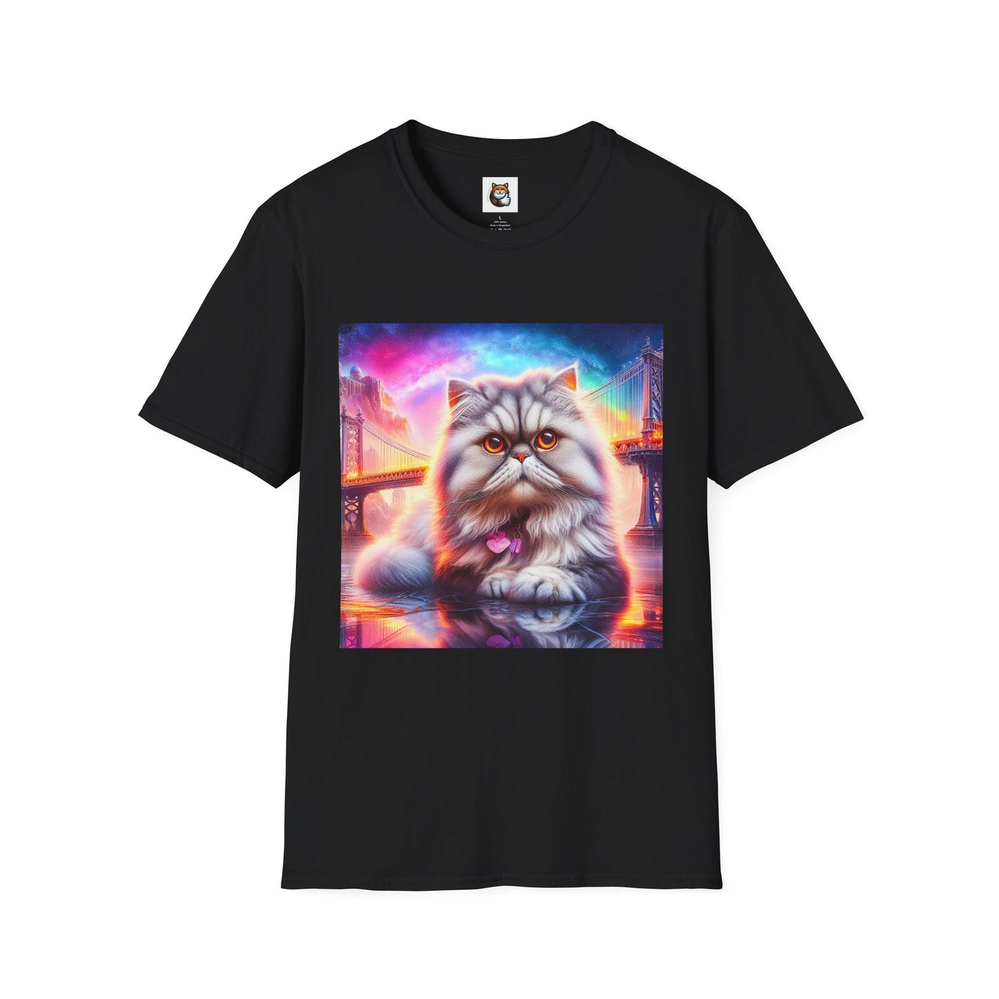 Selkirk Rex Cat T-Shirt purple sunset